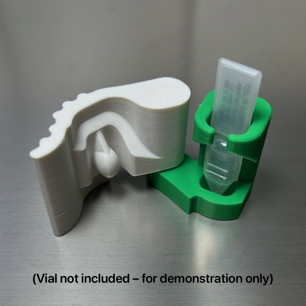Dispenser in open position