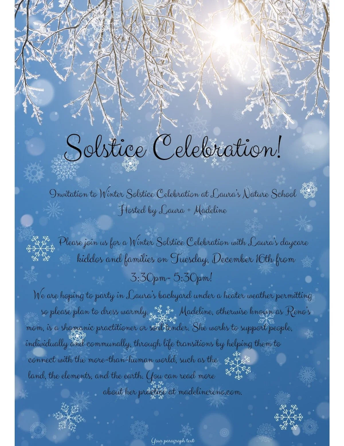 Winter Solstice Celebration