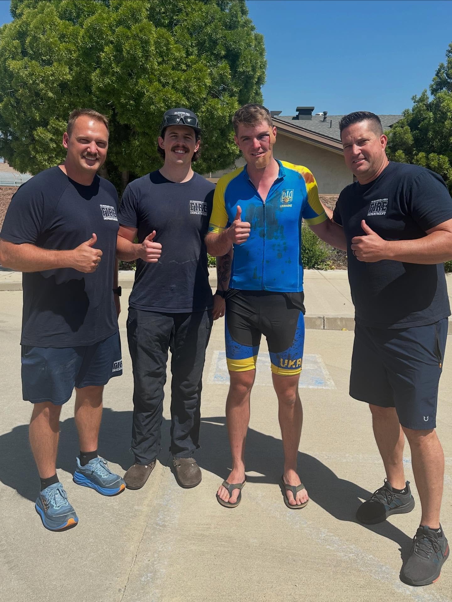 Day 2 of biking to Kyiv didn’t turn out how I would have liked. Somehow my front fork broke, and it took me down hard. Luckily it happened in front of fire station #232, a big thank you to those guys for helping me and the good Samaritans who s
