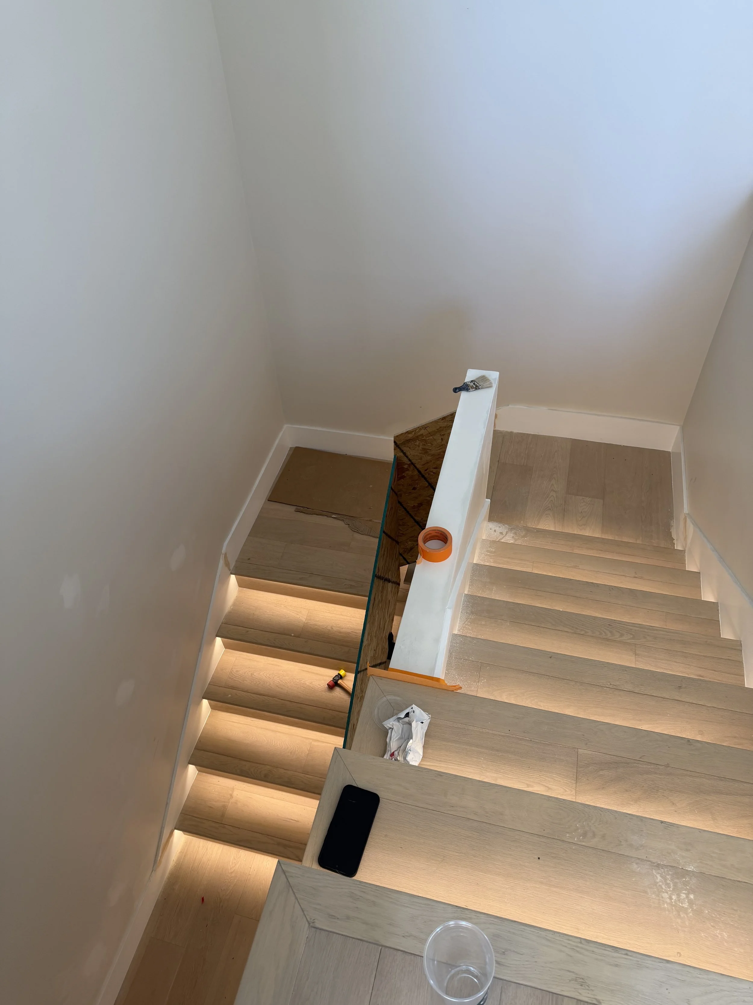 LED lighting on custom home for residential new build in Phoenix, Arizona.