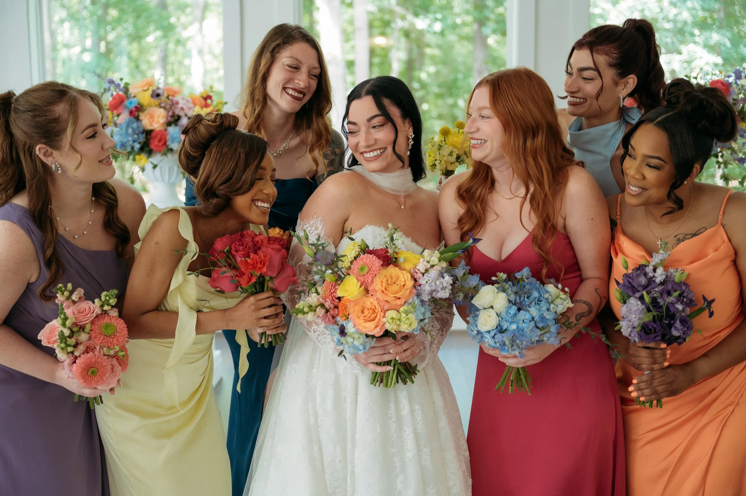 Wedding photographer in east texas photographs colorful and whimsical chapel wedding