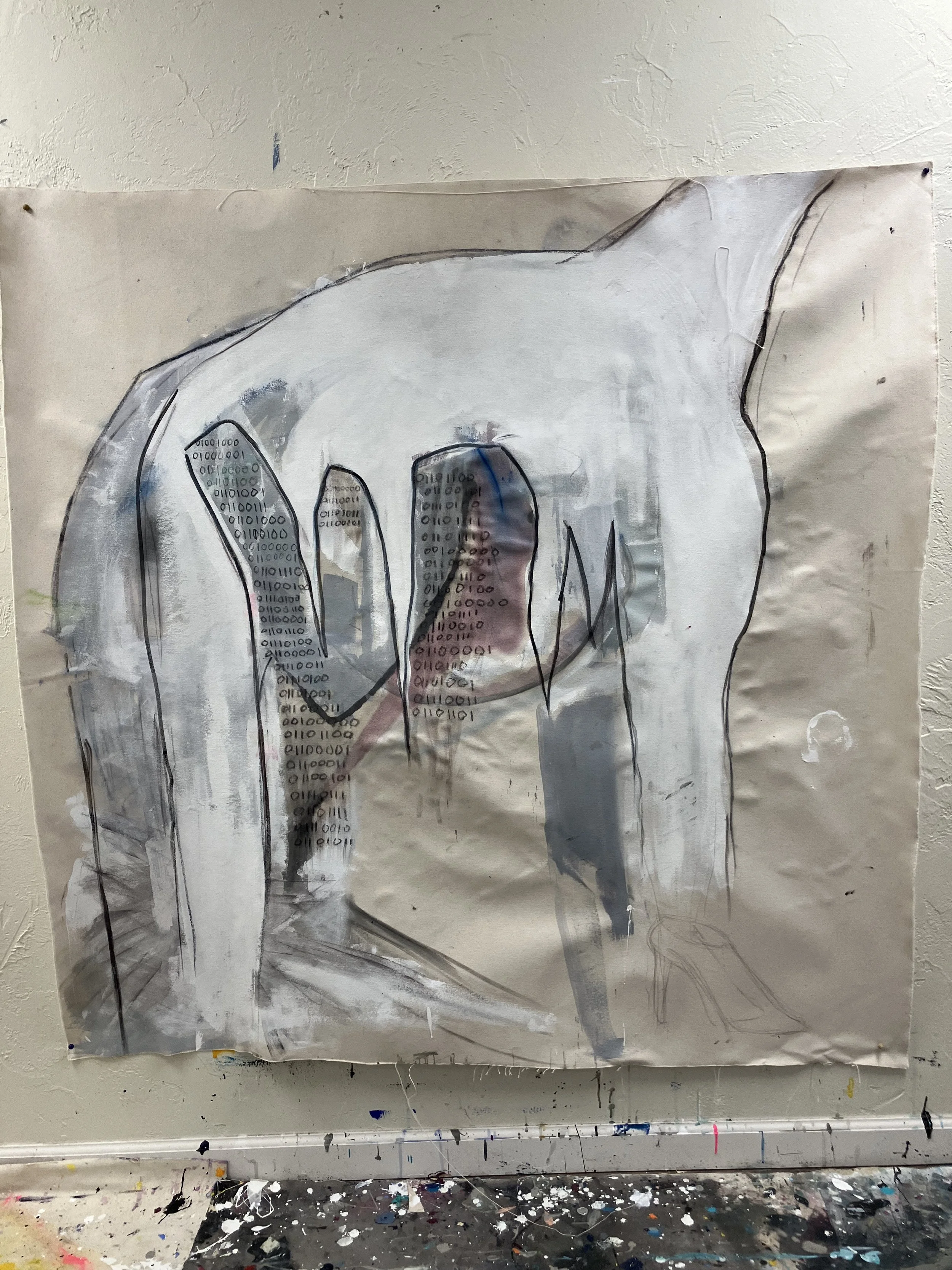 Binary Shoe Monster  60" x 60"