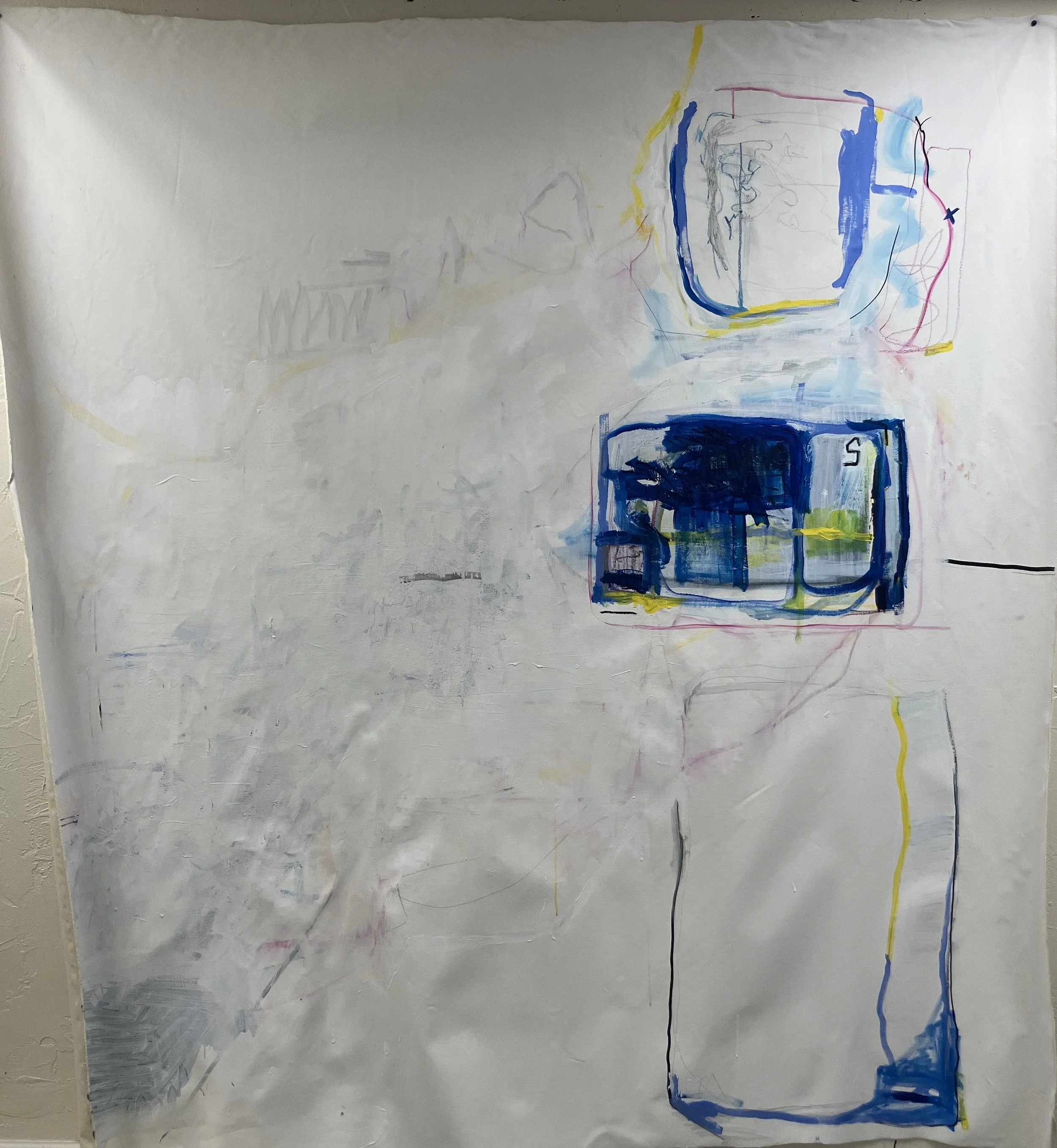 THE FATES: SQUARES  89" x 84" 