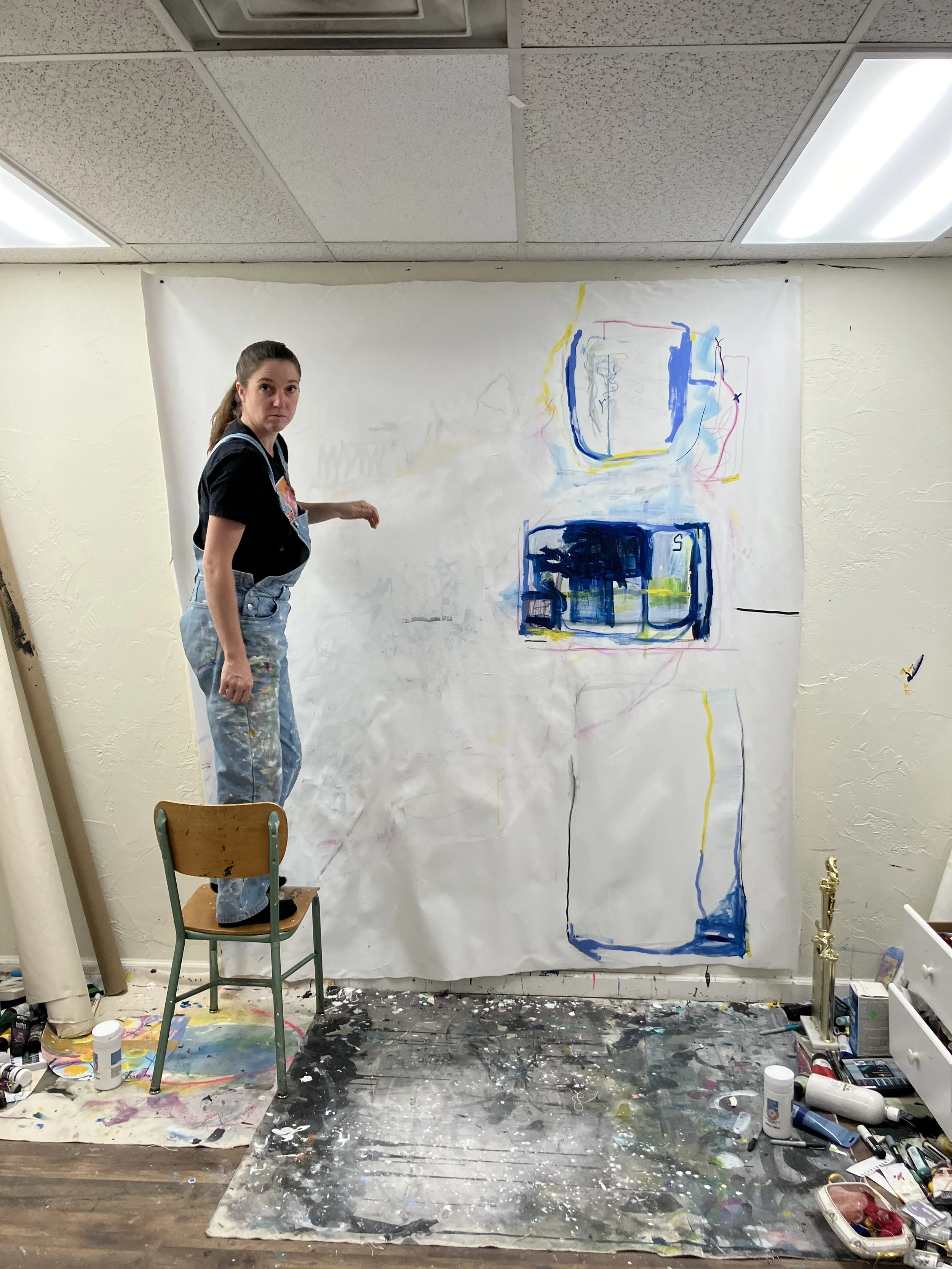 
Artist with Squares