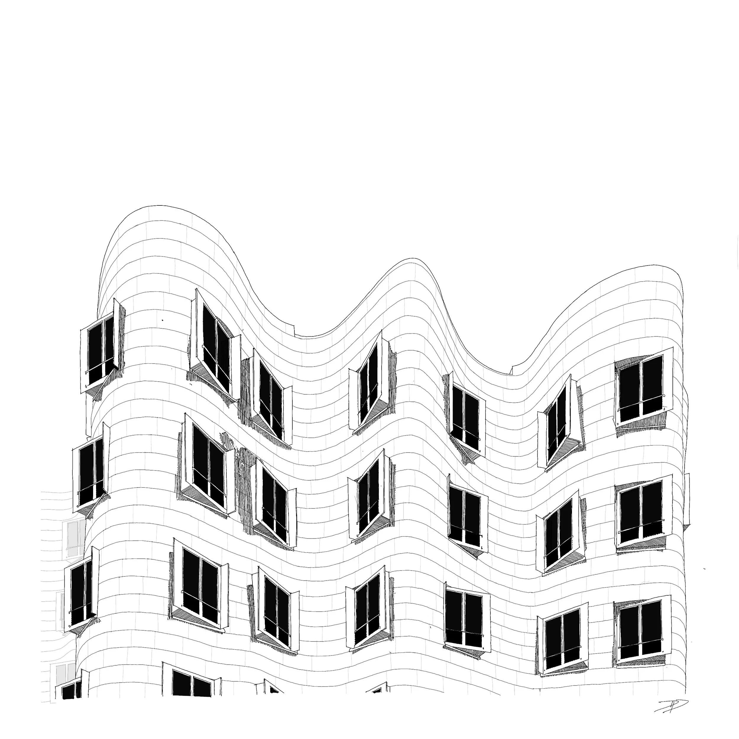 Neuer Zollhof, Düsseldorf, Frank Gehry