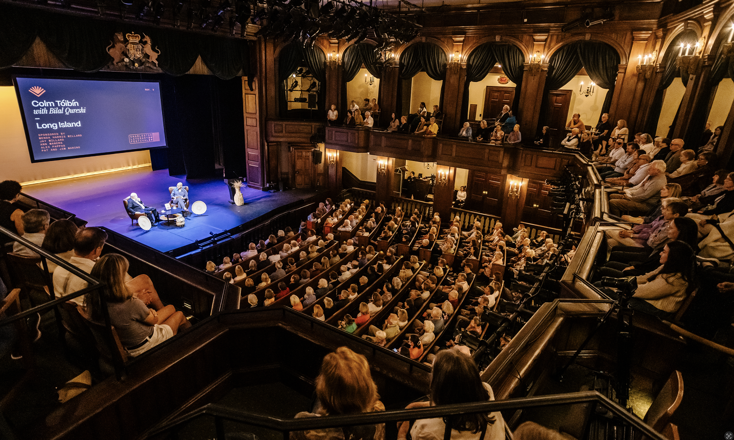 Colm Tóibín and Bilal Qureshi at Charleston Literary Festival