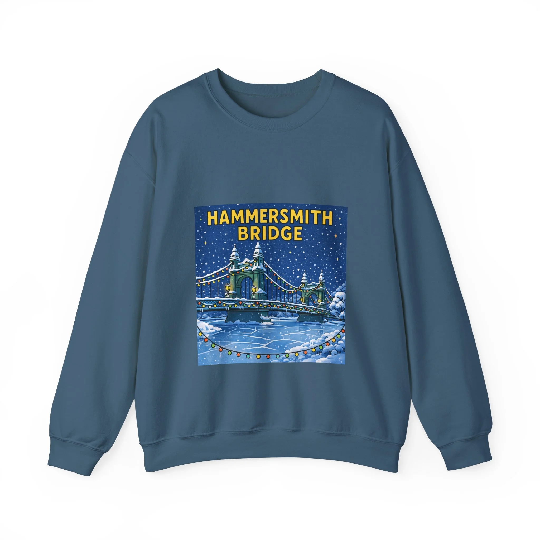 Frozen Hammersmith Bridge Christmas Jumper W6