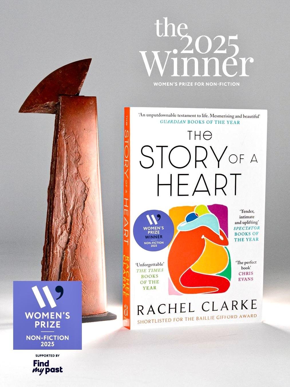 THE STORY OF A HEART wins the 2025 Women's Prize for Non-Fiction, 12/6/25