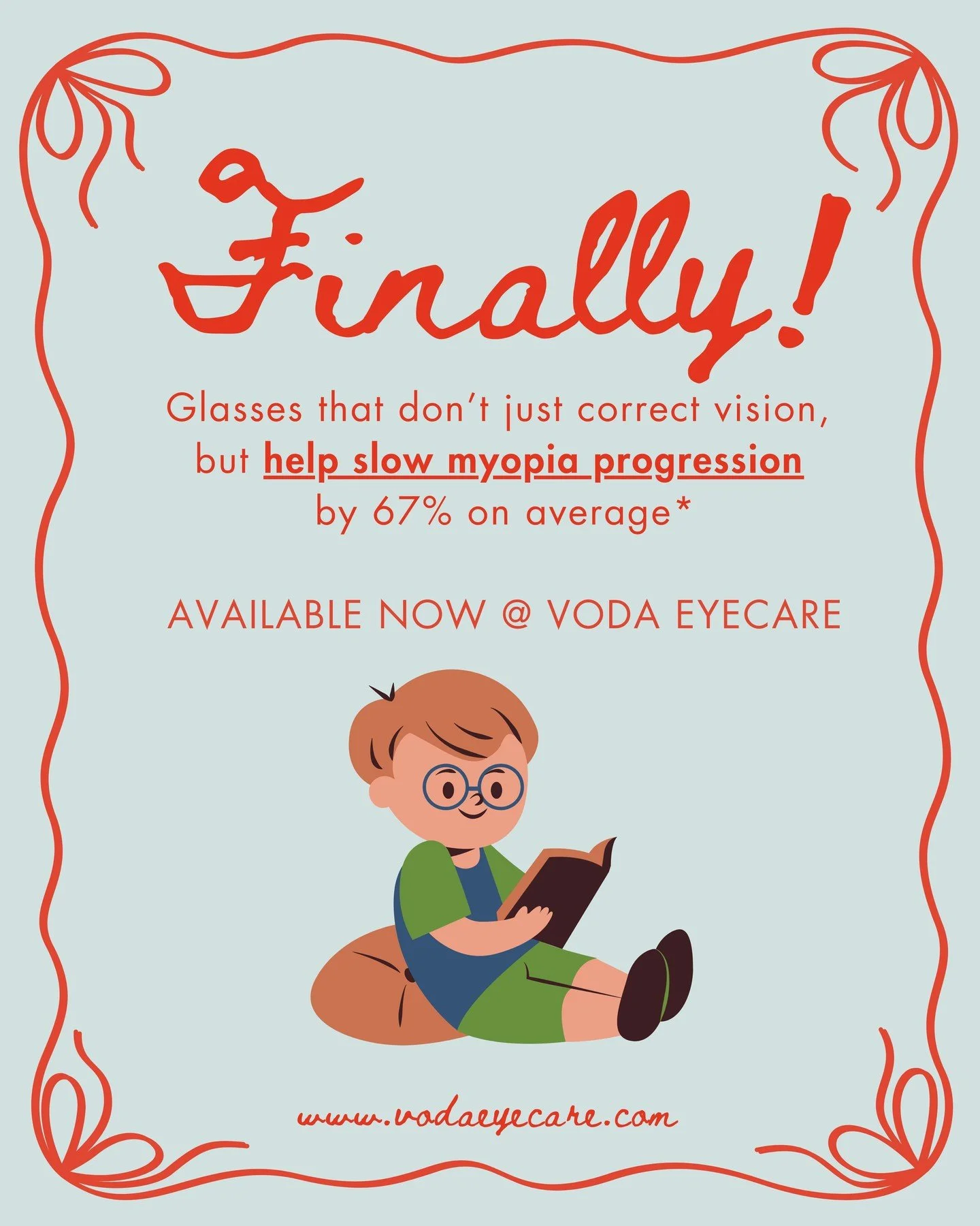 👓 Now at VODA Eyecare: Essilor Stellest&reg;

Myopia in children is increasing&mdash;and standard glasses only correct vision.
Essilor Stellest&reg; lenses are designed to do more.

These FDA-authorized spectacle lenses are clinically proven to help