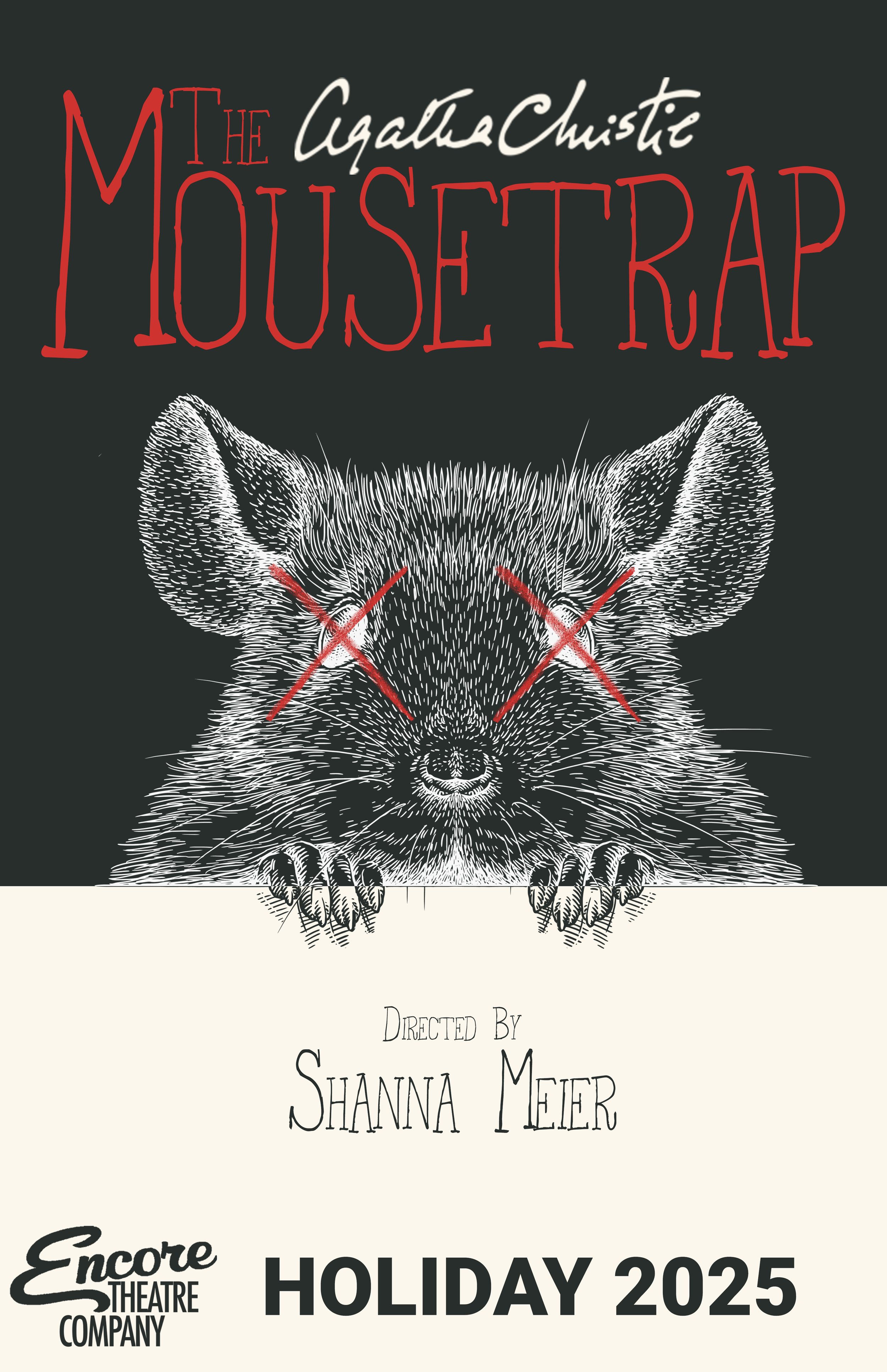 Encore Theatre 'The Mousetrap' Show Poster