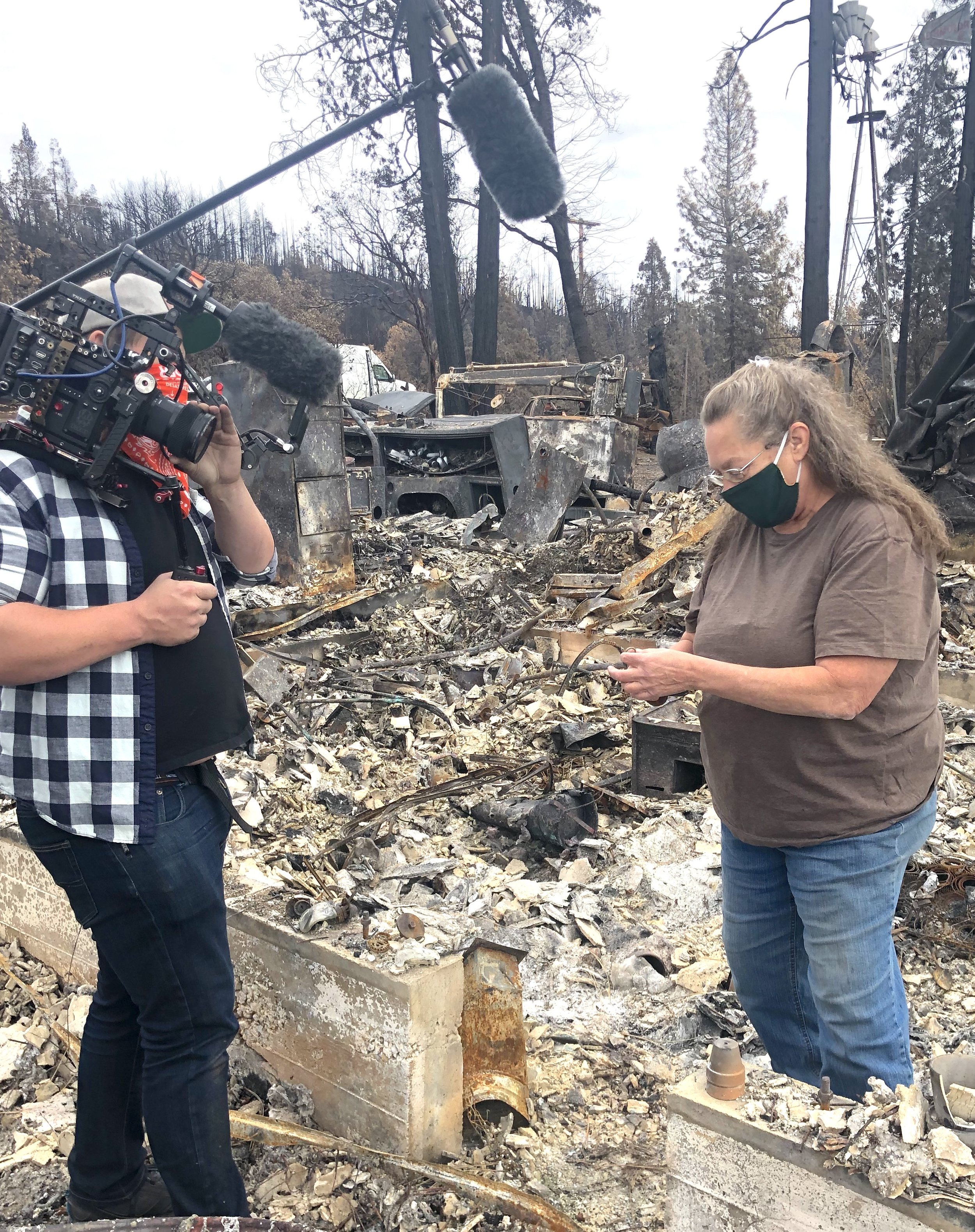 Creek Fire Recovery Video Shoot BTS Photo