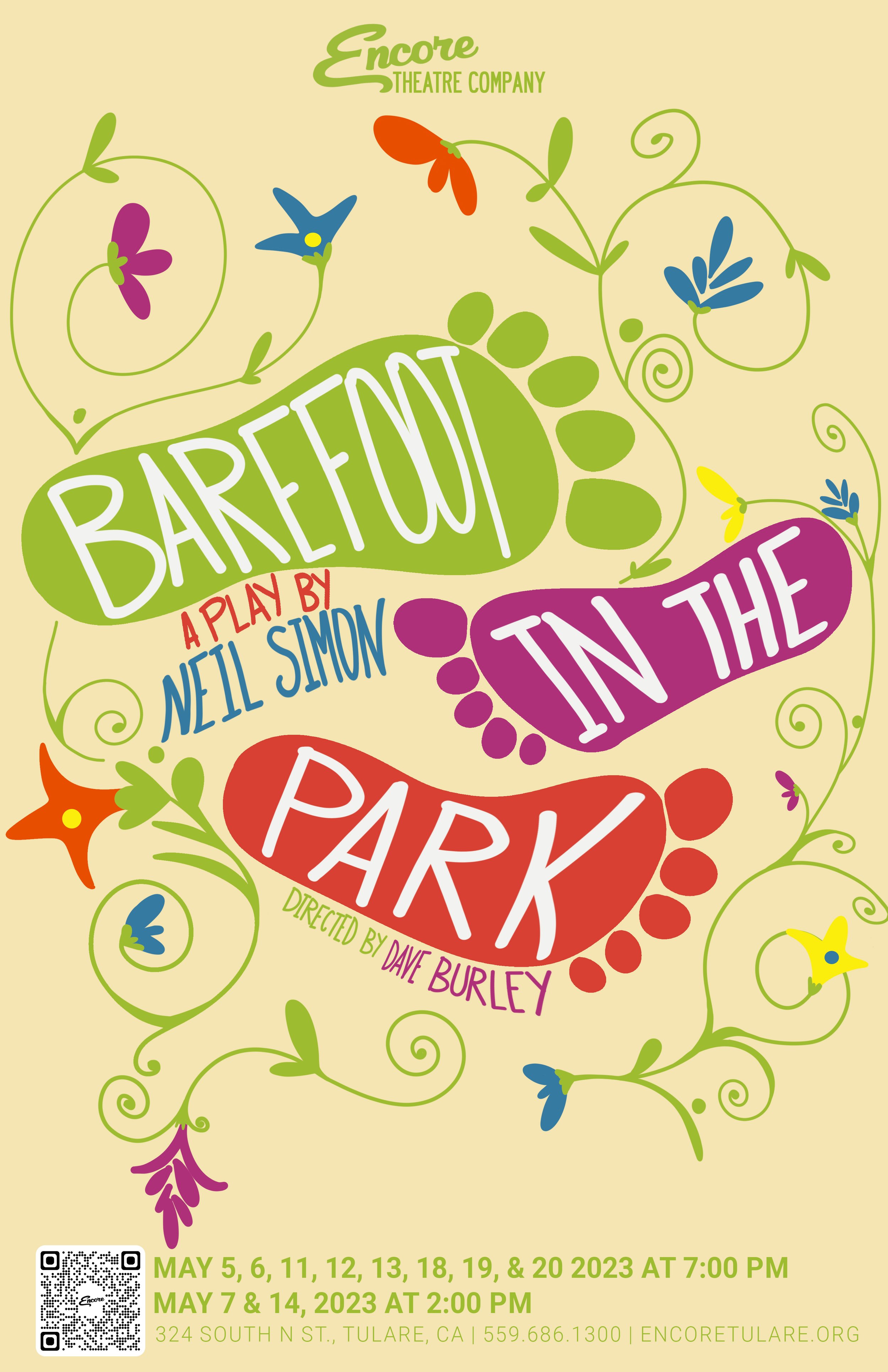 Encore Theatre 'Barefoot in the Park' Show Poster