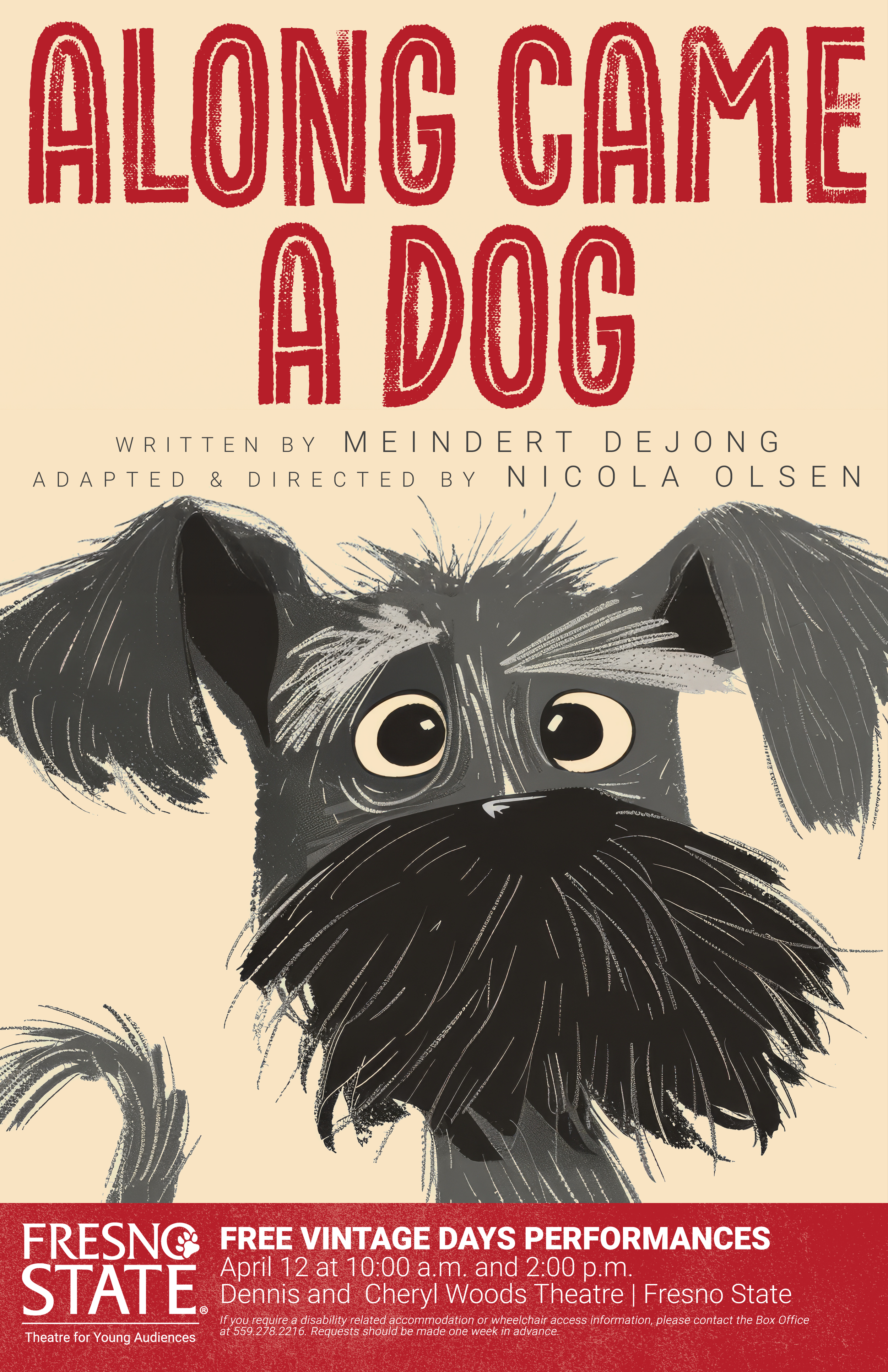 Fresno State 'Along Came a Dog' Show Poster