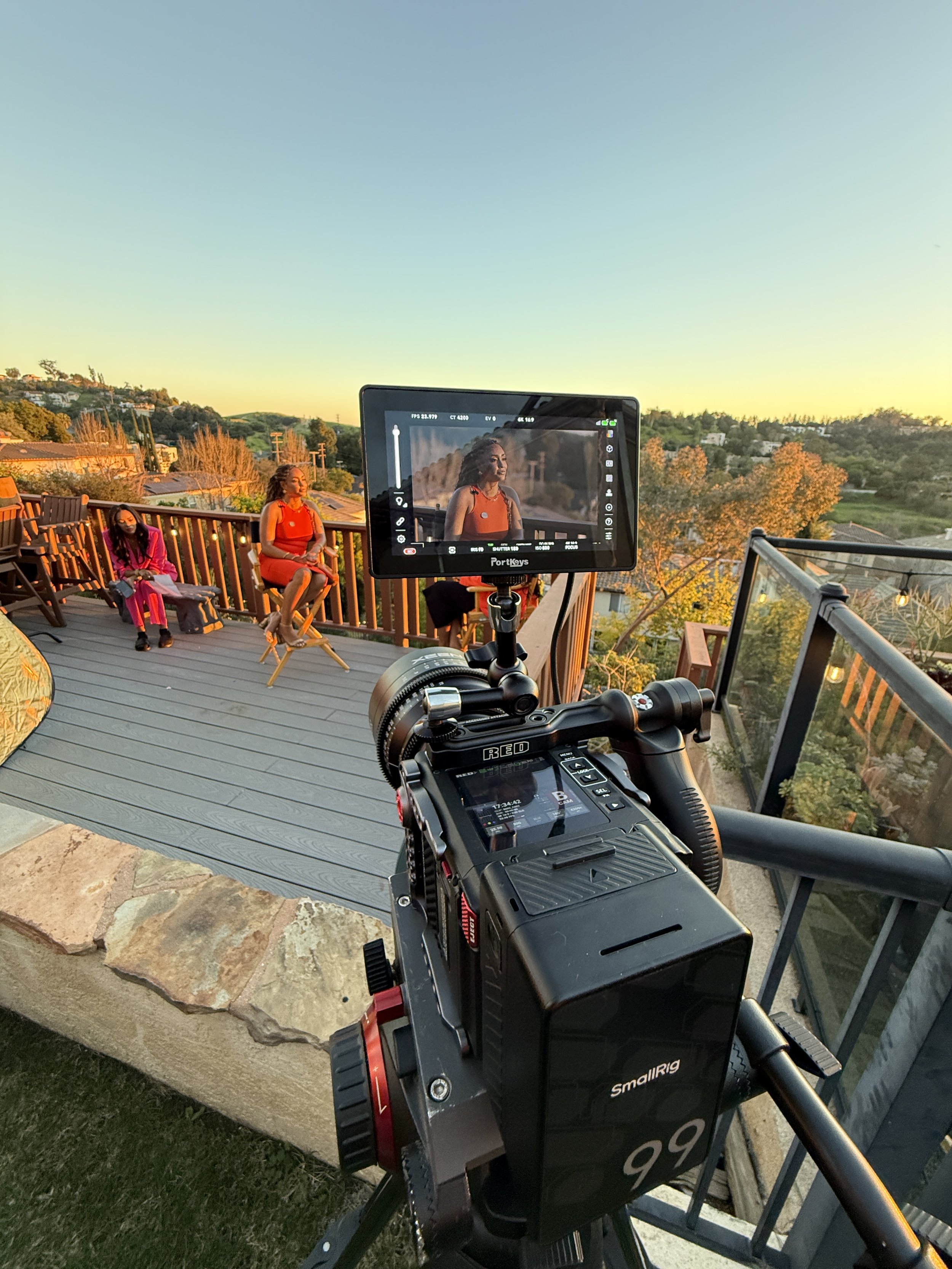 using a red camera to capture a interview
