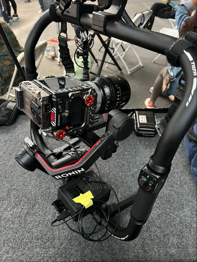RED camera on a gimbal for a shoot on produciton