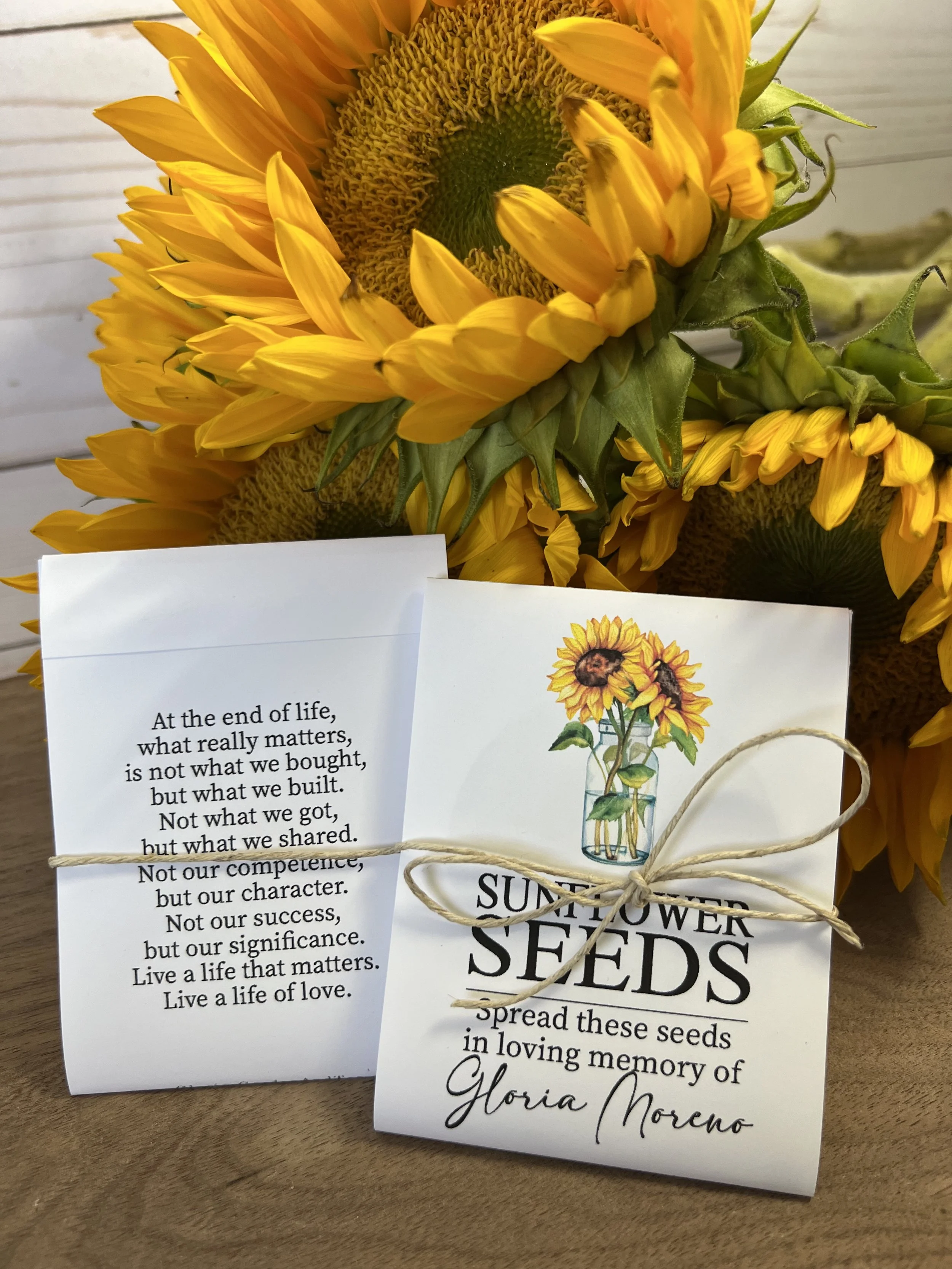 Final Product Photo: Sunflower Seed Packet Collection