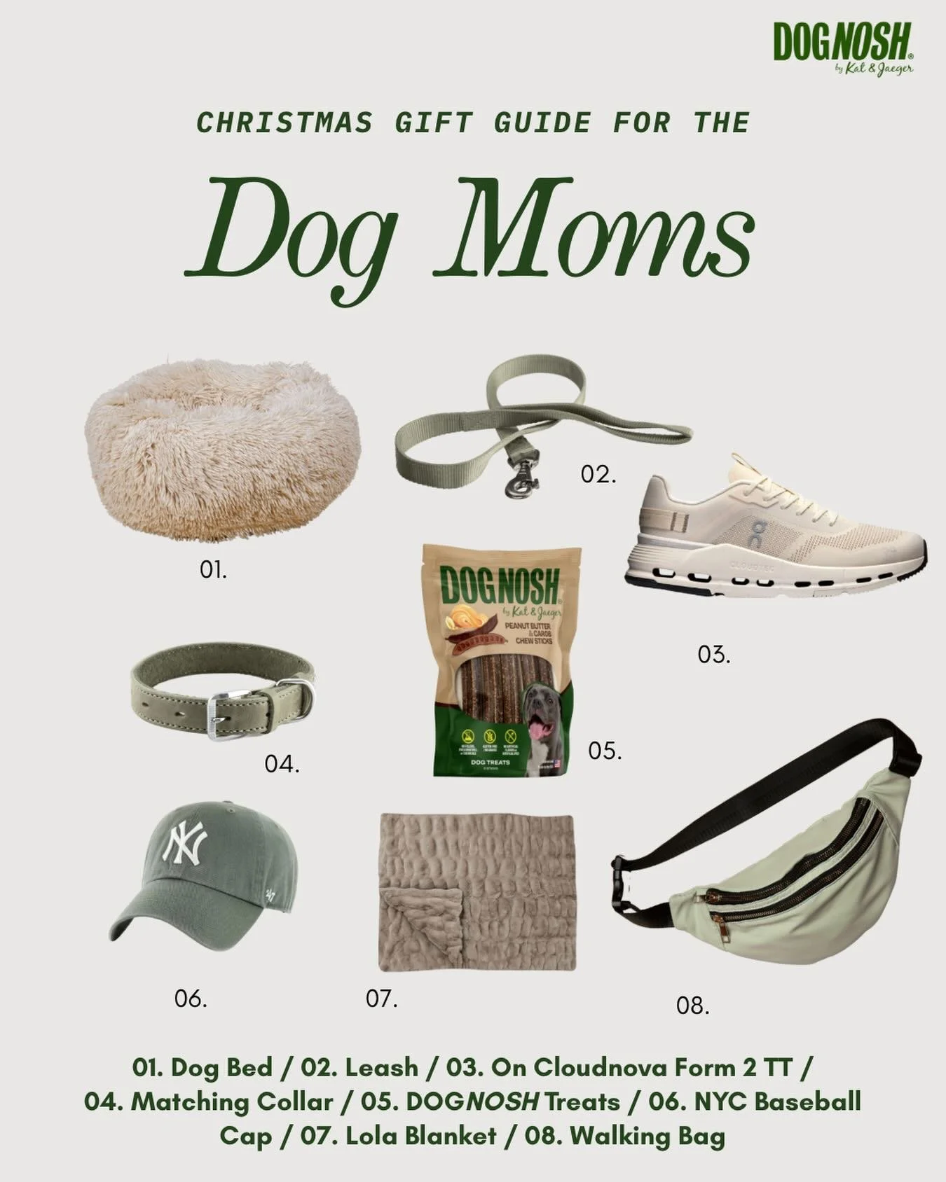 You asked, we answered. The DOGNOSH Christmas Gift Guide is here! 🎄✨

From clean-ingredient treats to stylish walk essentials, your dog-mom shopping list is officially handled.

Tag a dog mom who needs this in her life. 💚