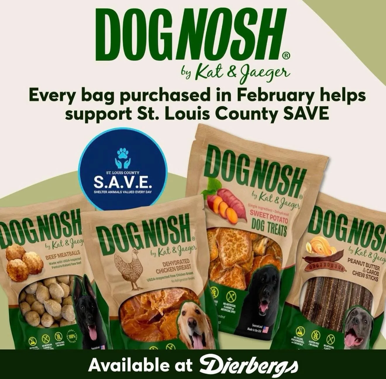 Every bag makes a difference.

All February long, every DogNosh purchase helps support @stlouiscountysave and the animals they care for every single day.

When you spoil your pup, you&rsquo;re helping another one get the love and care they deserve.

