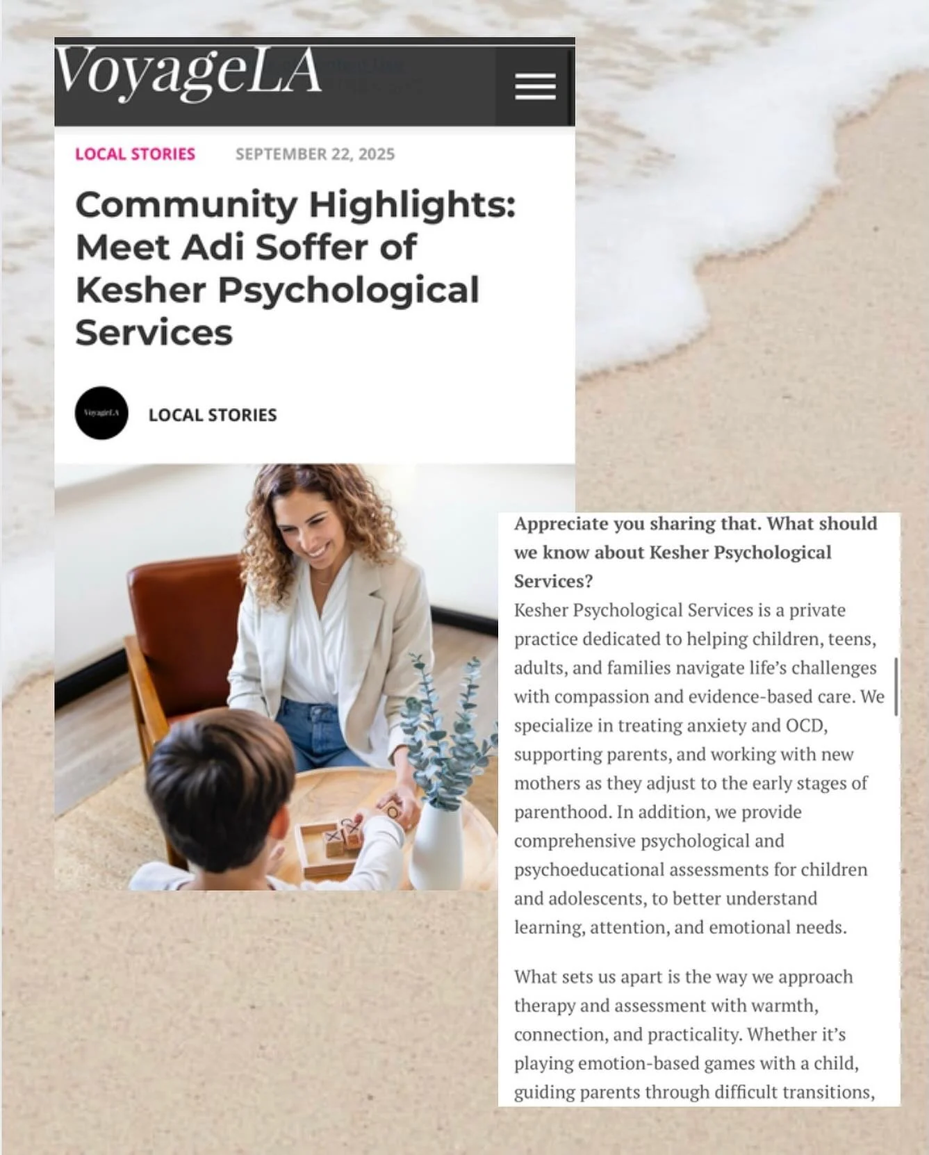 ✨ Excited to share that my story and practice were featured in @voyagelamag! Thank you for the opportunity to highlight the work I&rsquo;m so passionate about and the journey that brought me here. Grateful to be included among such inspiring voices. 