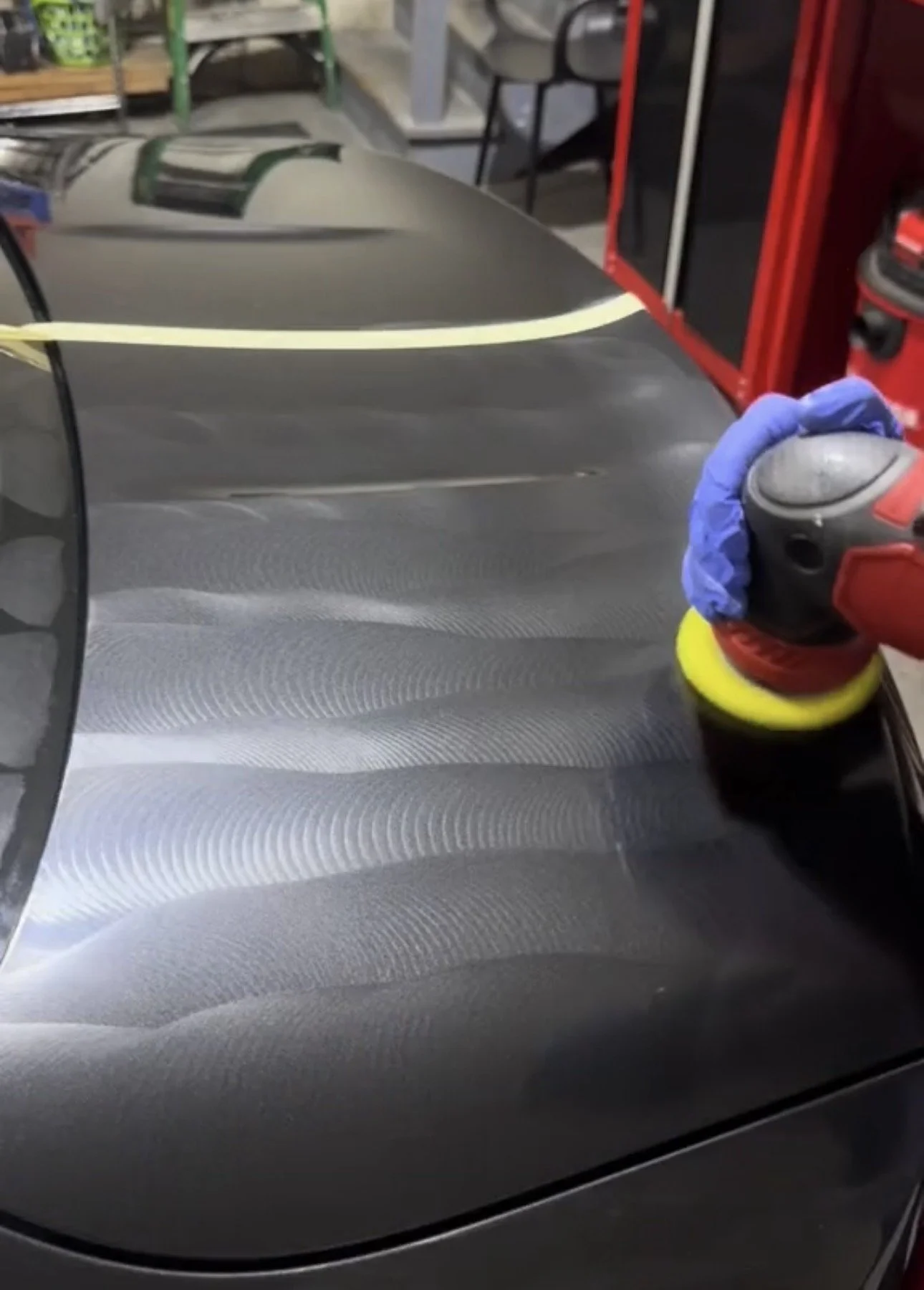 Hope Detailing polishing paint during finish preparation