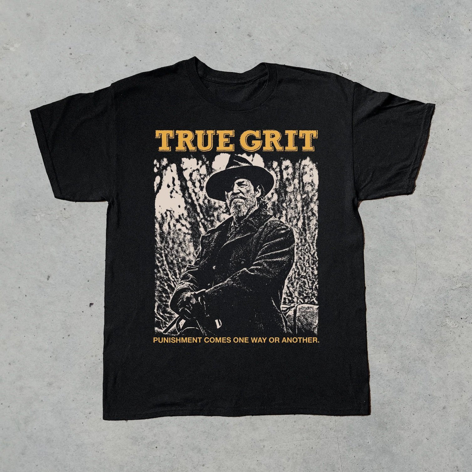 TRUE GRIT BLACK T-SHIRT
