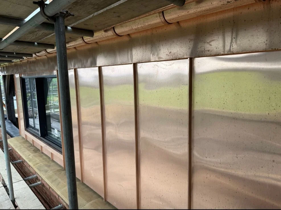 Just wrapped up the copper warm roof, cladding and rainwater goods on this beautiful farmhouse in Bishop Auckland. Not something you get to do every day, but it&rsquo;s always satisfying to see copper go onto a home and really transform it.

#seamroo