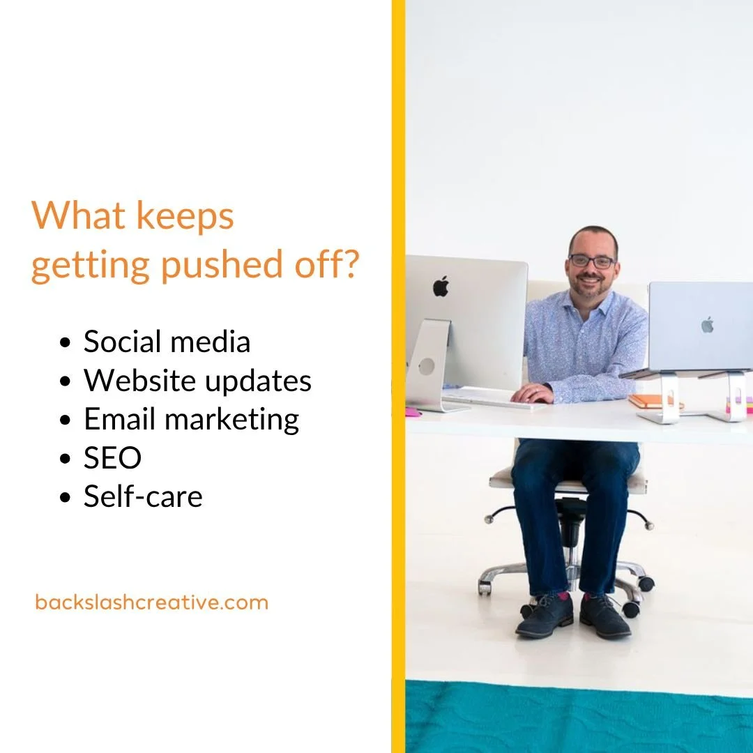 Quick question: What business task keeps getting pushed to "next week?&rdquo; 👀

#onlinemarketing #digitalmarketing #marketingonline #digitalmarketingagency #EntrepreneurLife #BusinessGrowth