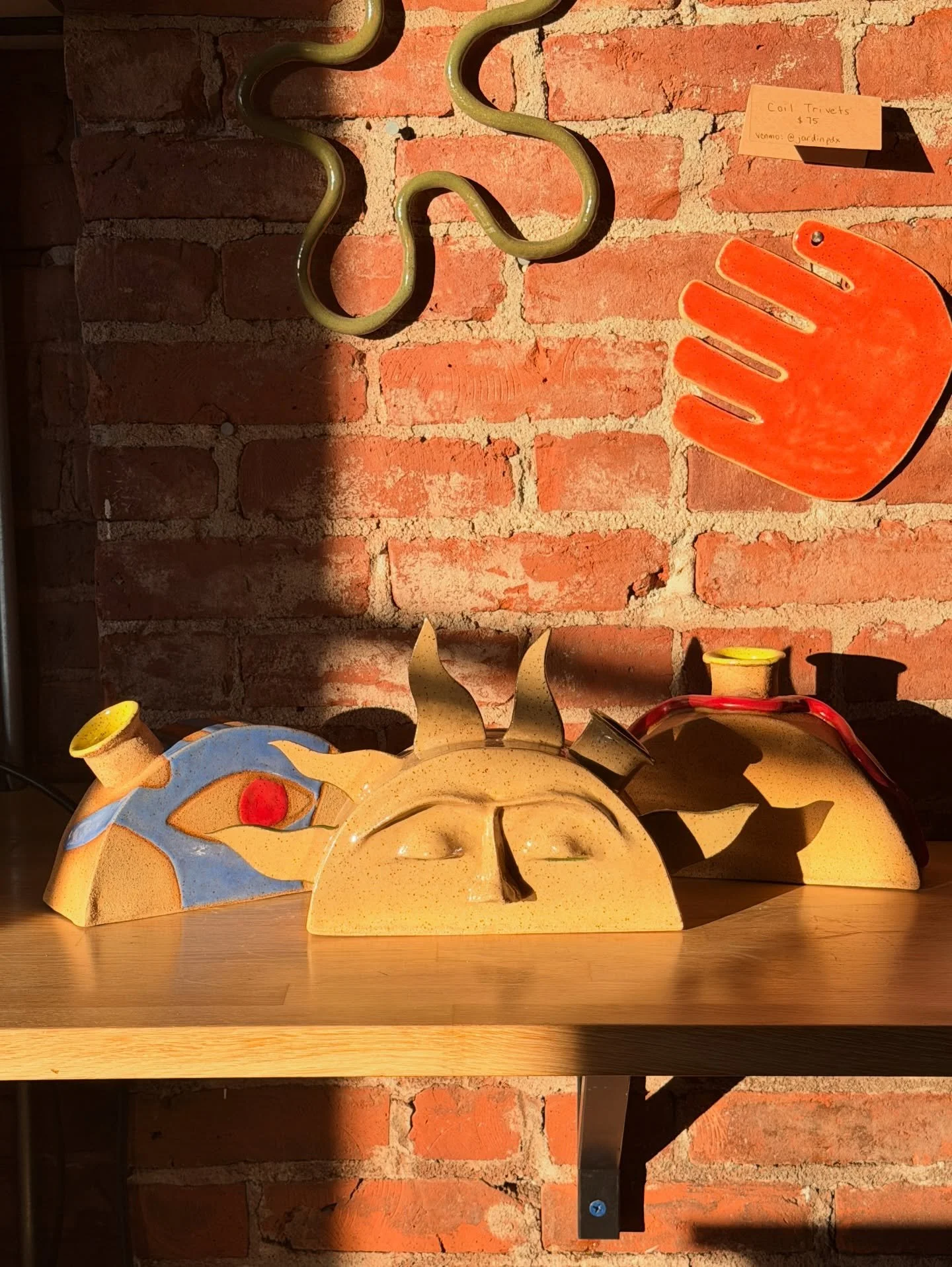 New forms have entered the garden.

Each piece is one of one, made to hold your favorite stems, your cuttings, or simply space on a shelf where light can land.

✨Now available ✨

The Hand, The Sun &amp; The Worm. 

Come meet them in person and claim 