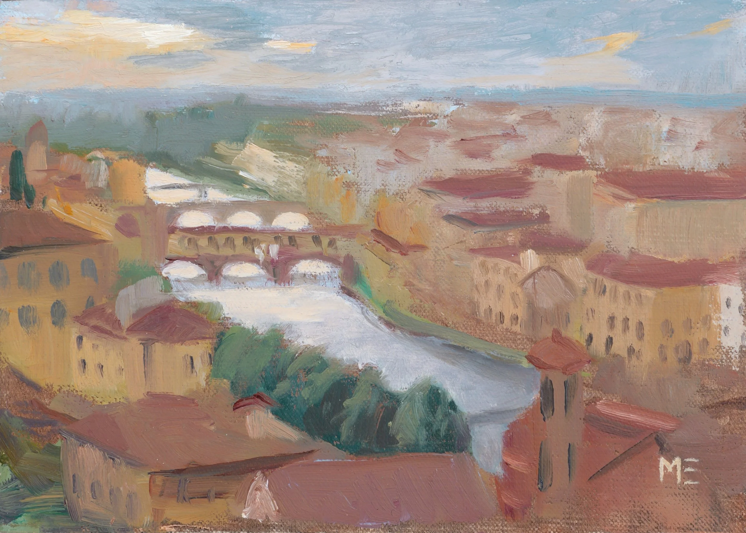 Evening Light on the Arno River