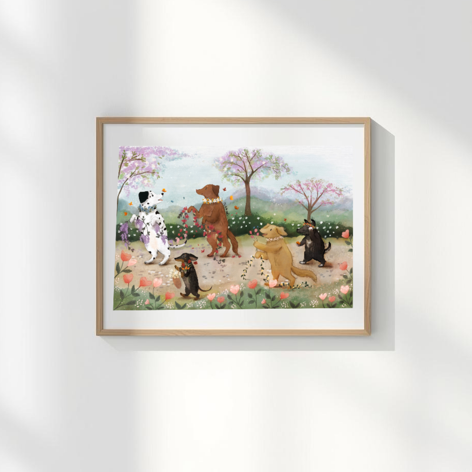 Spring Parade Art Print (Framed)