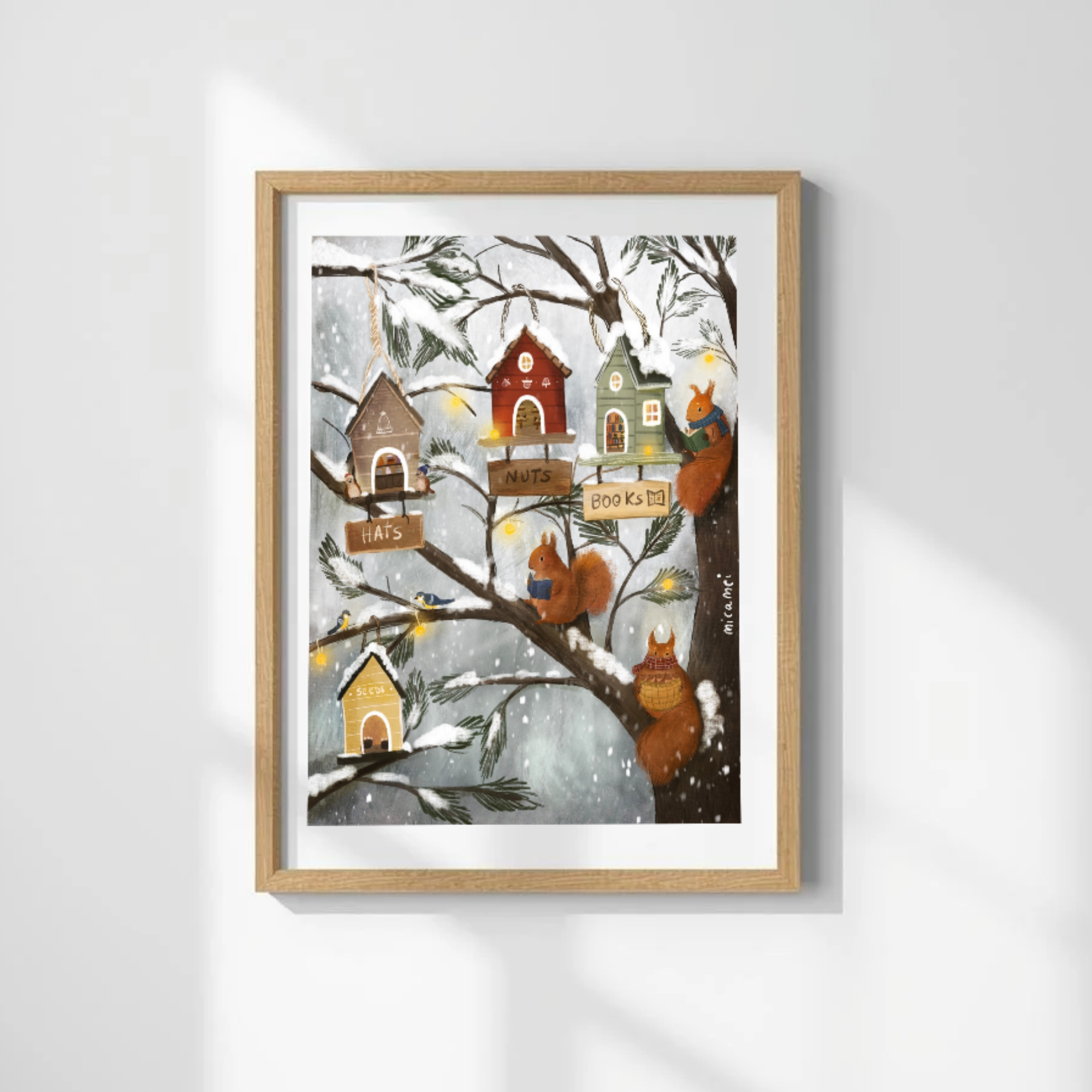 Tiny Homes in the Garden Art Print (Framed)