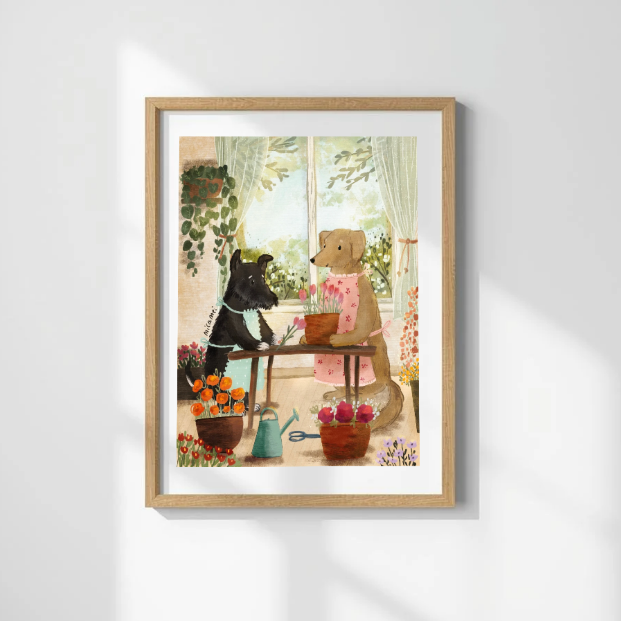 Floral Arrangement Art Print (Framed)