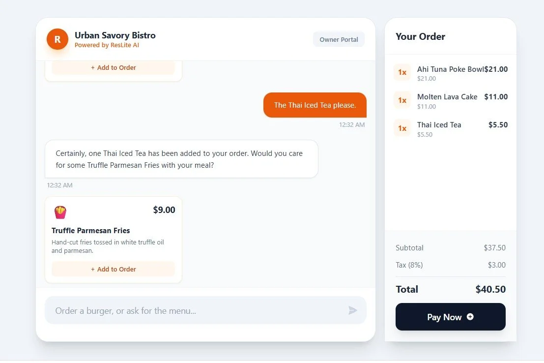 ResLite – AI Restaurant Operations Assistant