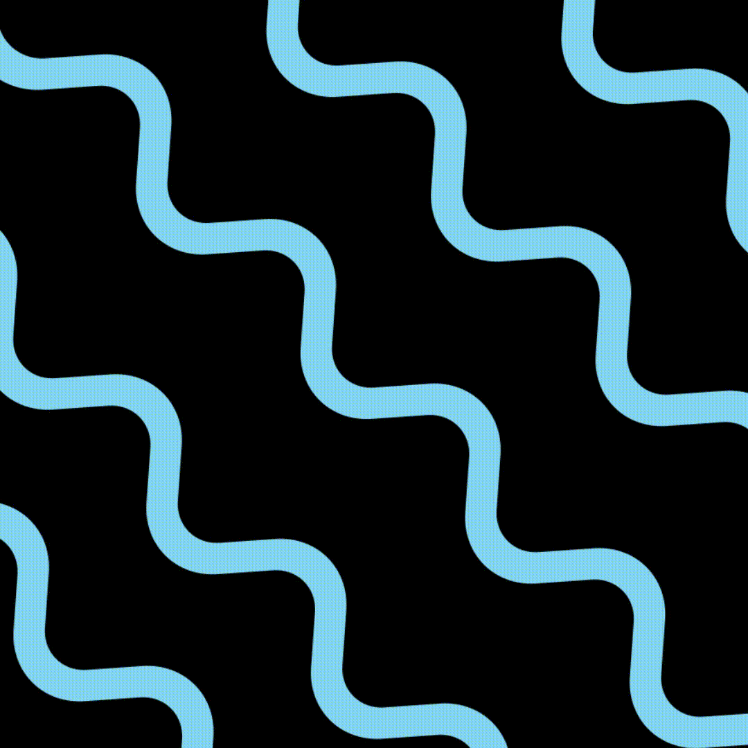 Pattern of wavy blue lines on a black background.