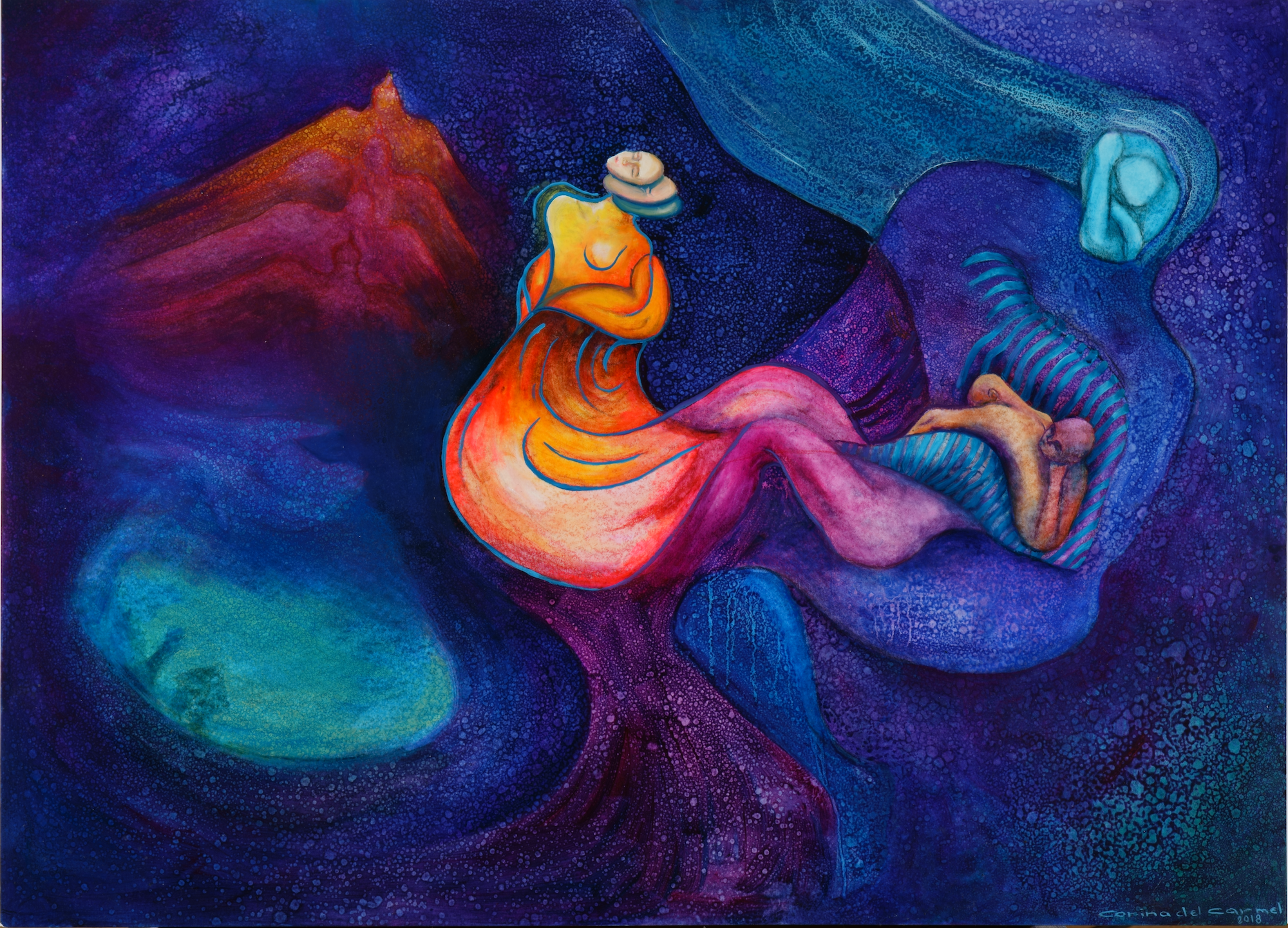 "The Dream" Oil on paper. 30" x 22" $850