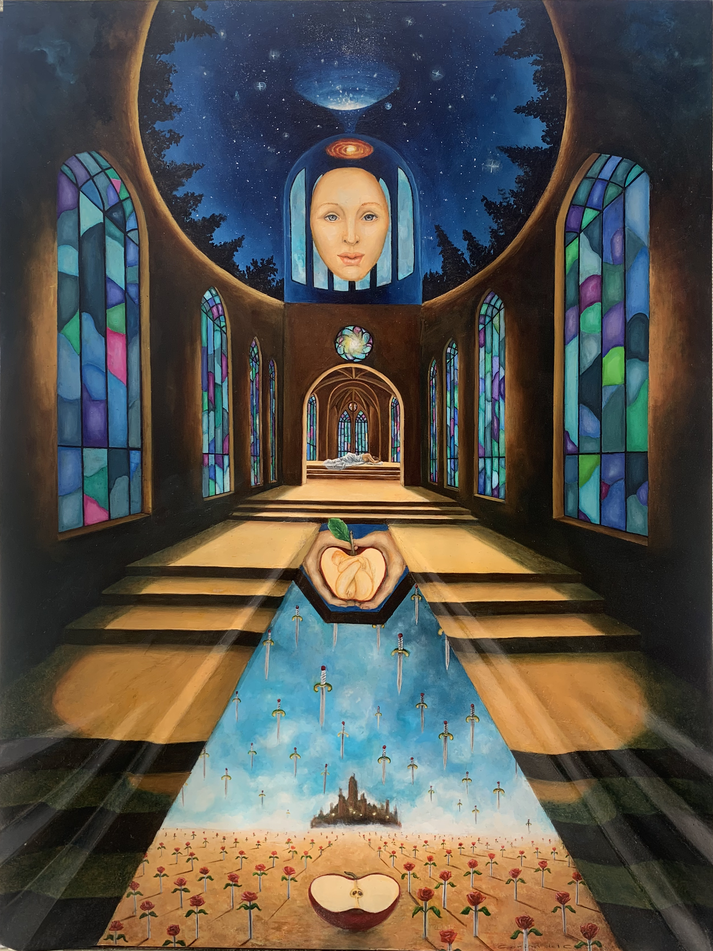 "Take your half". Oil, modeling paste and zipper on board 30" x 40" $20.000
