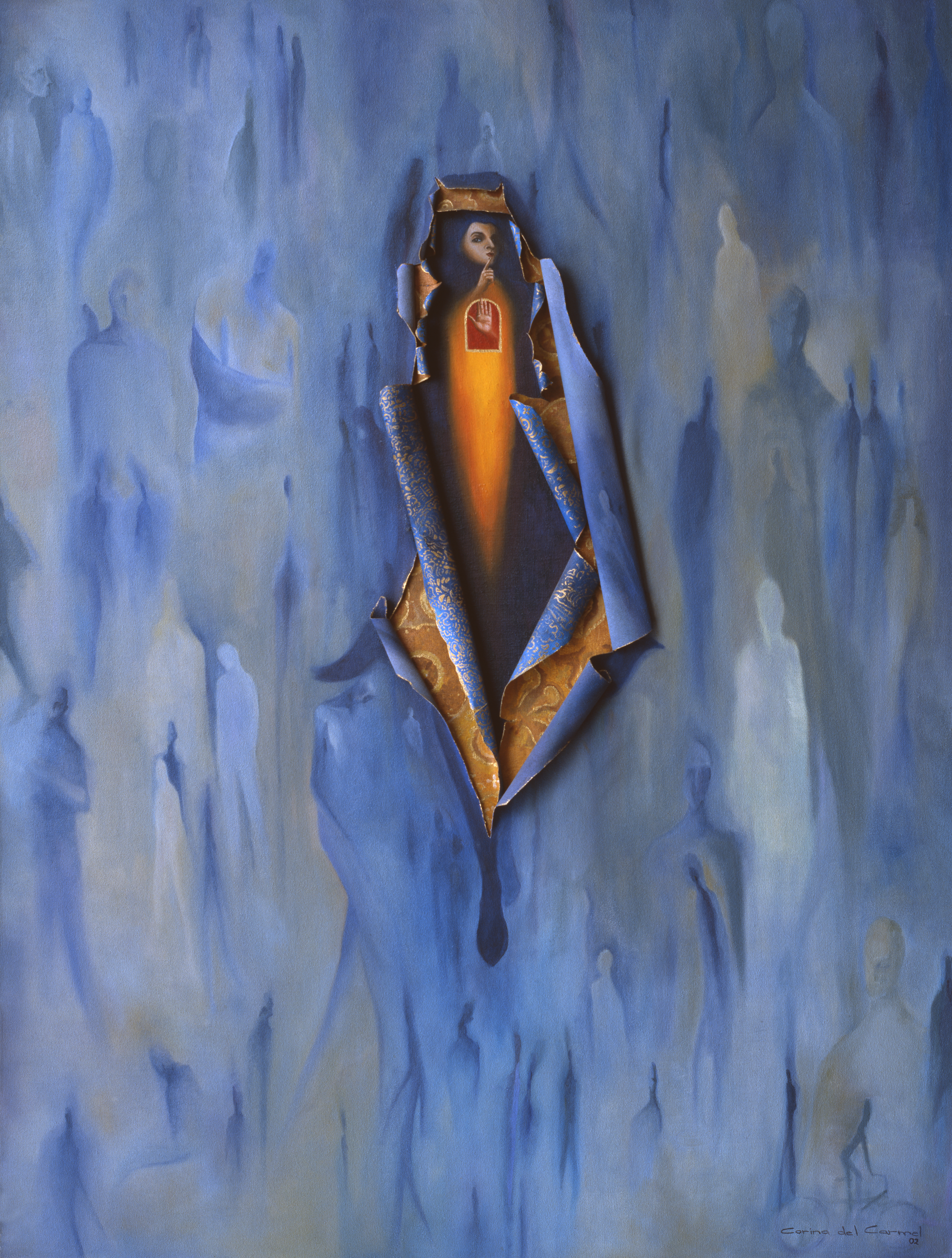 "Cold hands, Warm heart". Oil on multi layered linen. 36" x 48" $10,000