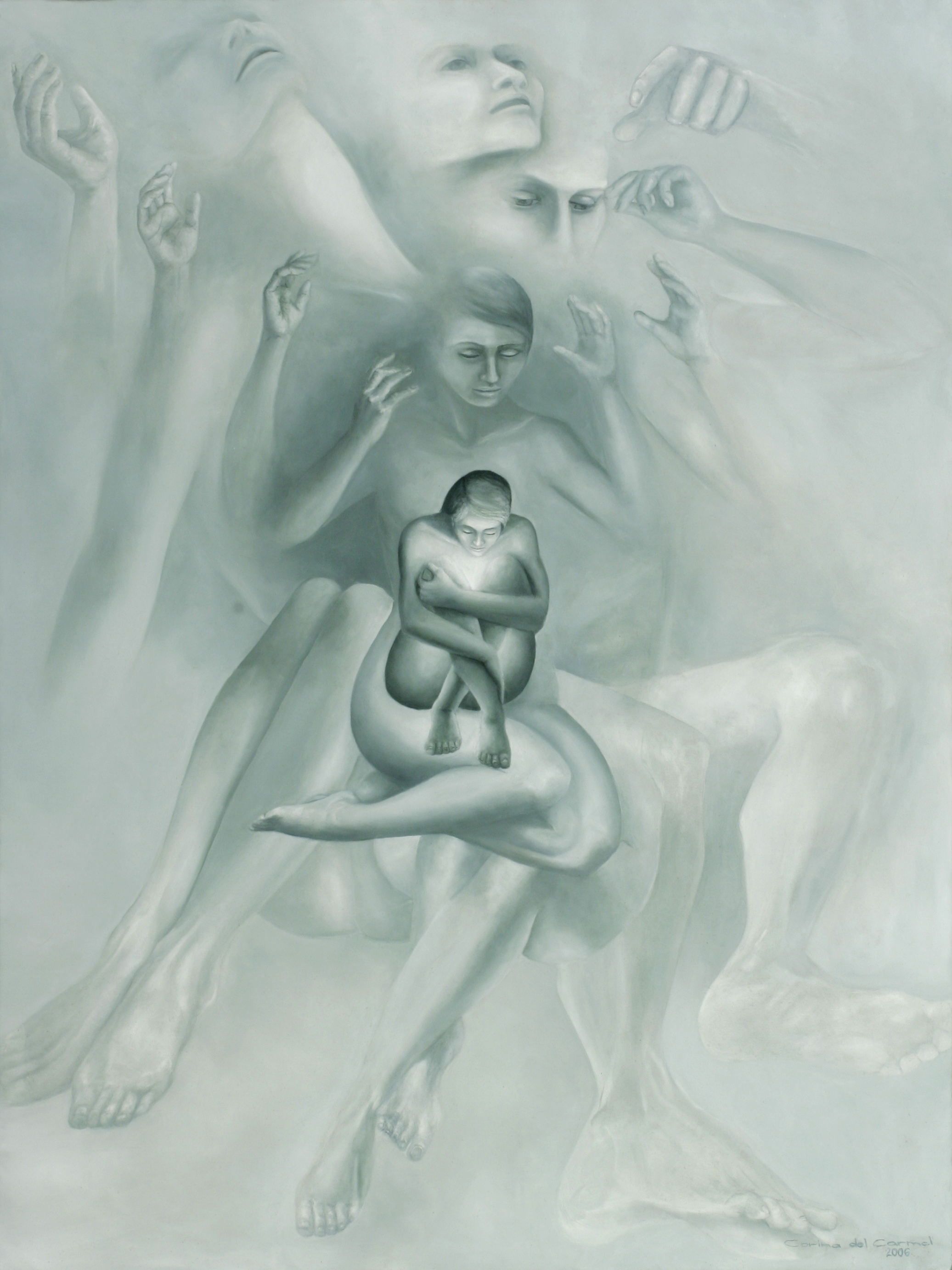 "Preparation for the journey". Oil on canvas, 36" x 48". $4,000