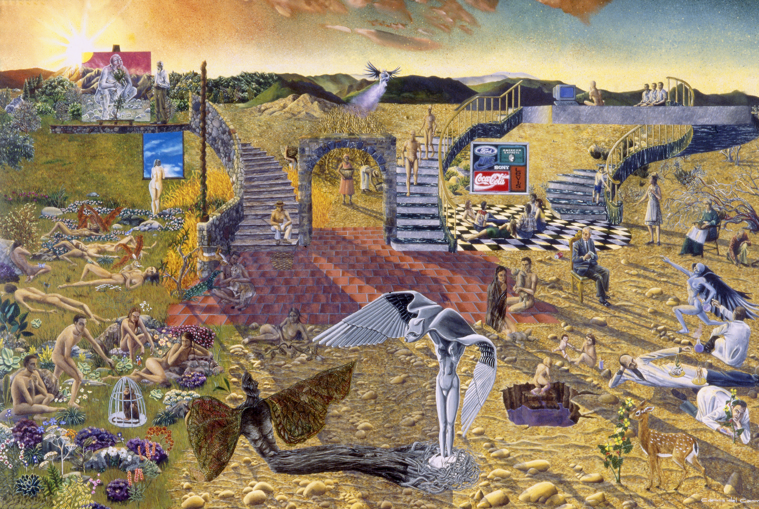 "Autonomous Technology" Acrylic on linen 48' x 32" Private Collection Mexico