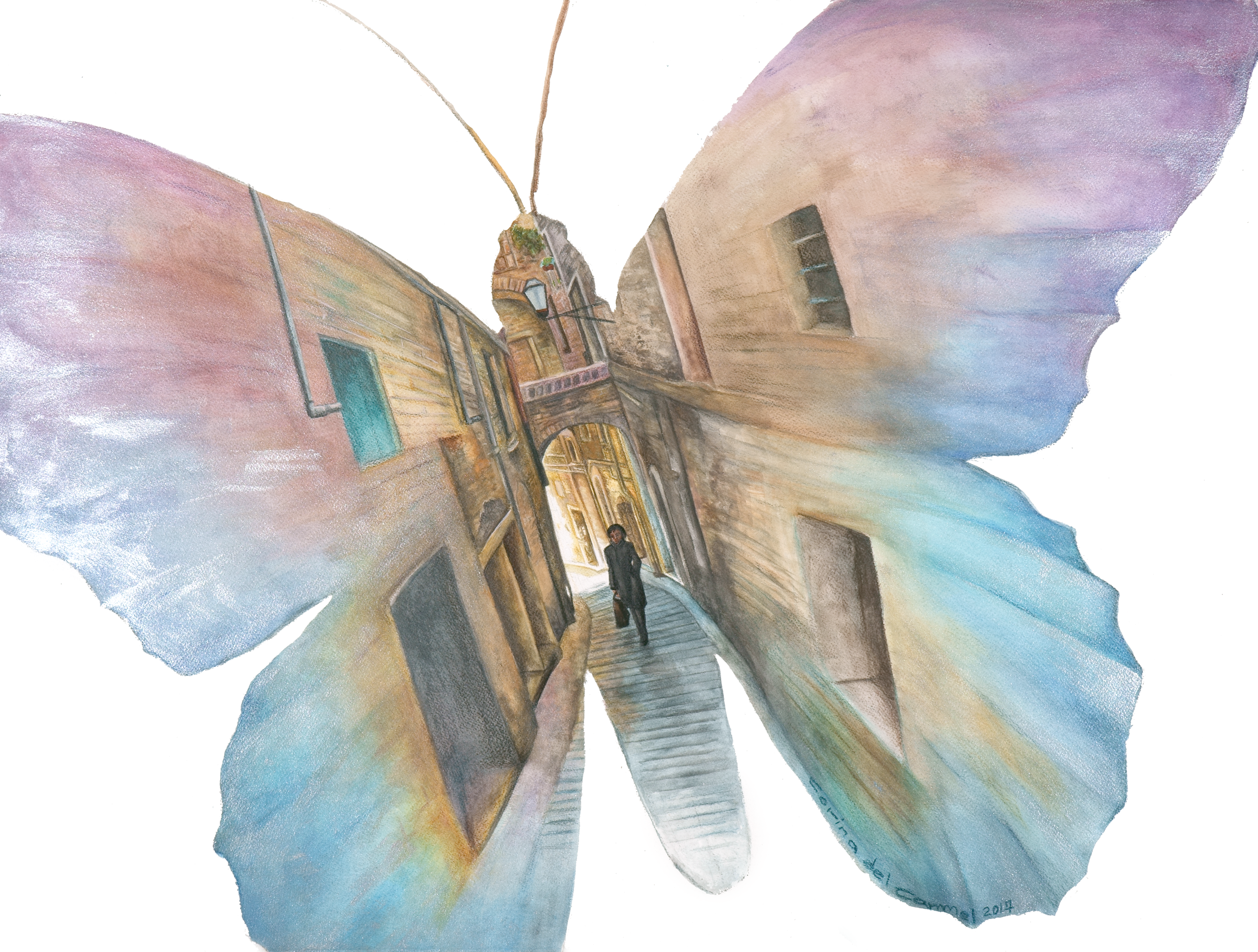 "Migration" Mixed media. 30" x 22" S850