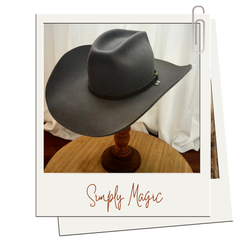 CUSTOM -  Grey Brown 230g Rabbit Fur Felt with olive leather band