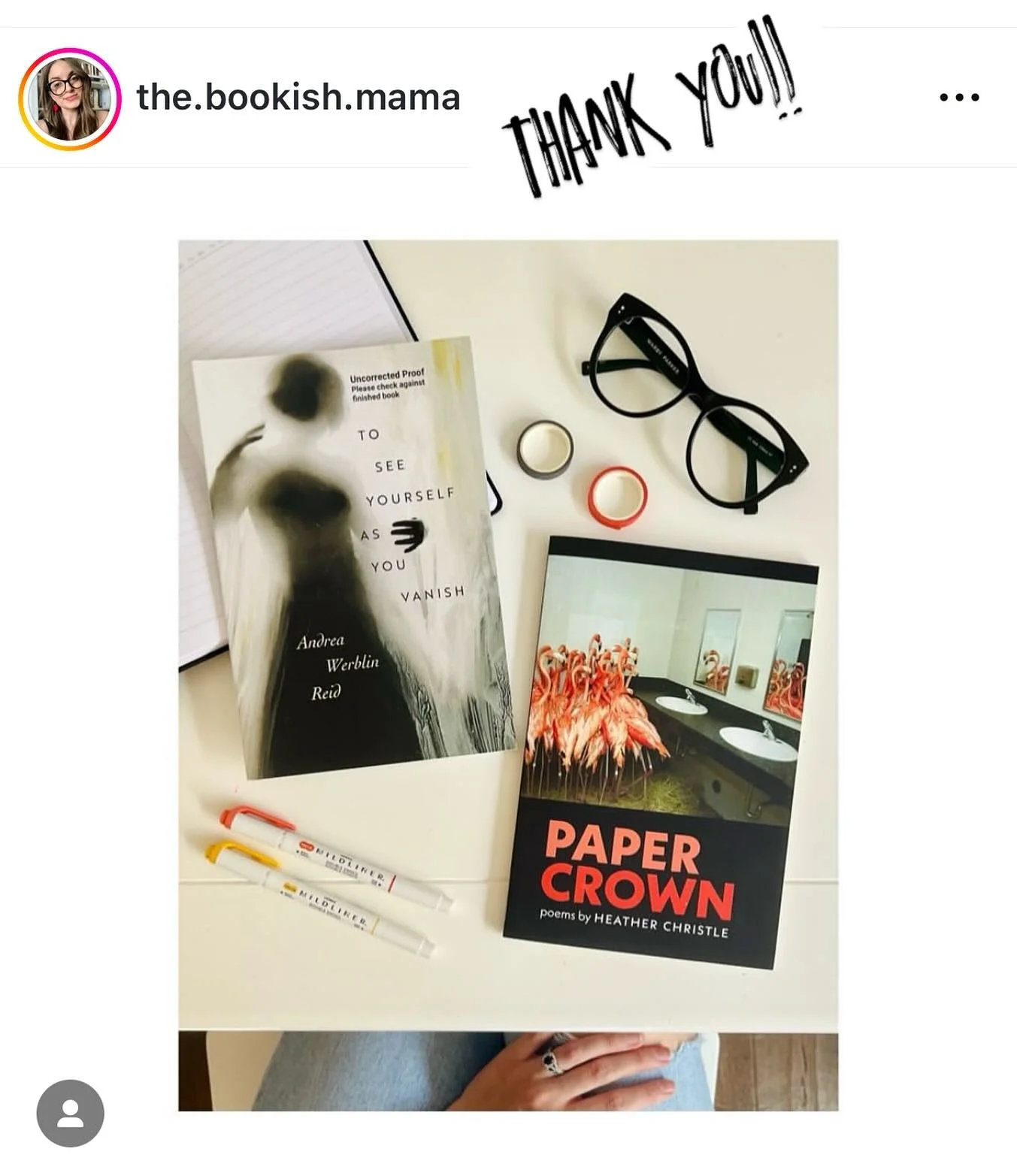 Thank you @the.bookish.mama !! We are so happy to be in your #TBR with @heatherchristle 🦩 Thank you @weslpress  What should we have on PIR #tbr lists???
#poetsofinsta #instapoetrygram #bookgram #poetry #memoir