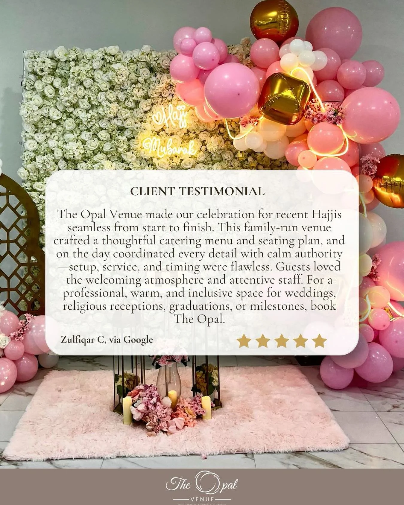 There&rsquo;s nothing better than hearing these kinds of words from our clients. ✨
It&rsquo;s truly an honor to play a part in life&rsquo;s most meaningful celebrations, and we&rsquo;re grateful to be trusted with moments that matter so much. Thanks 