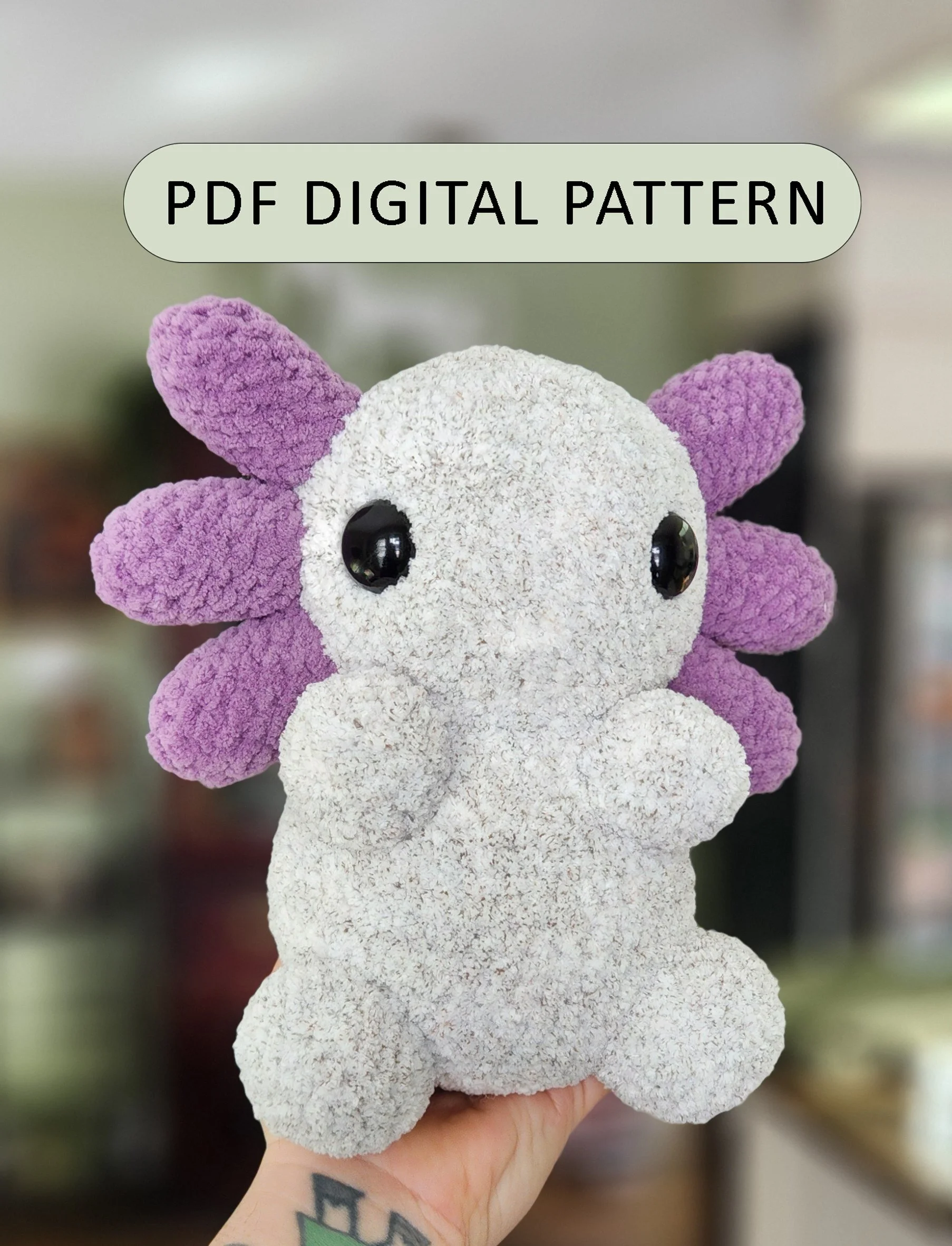 Crochet Axolotl Digital Pattern