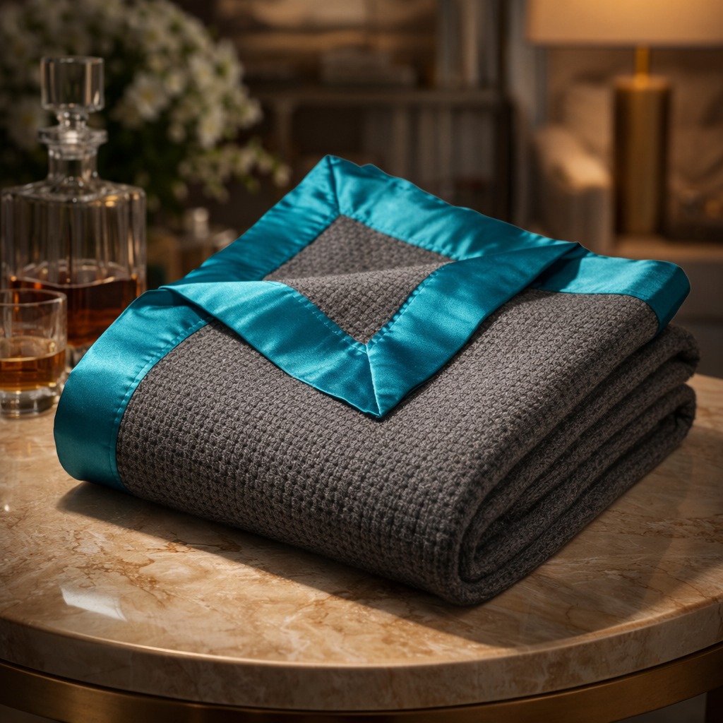 Small Basket Throw in Pure Cashmere