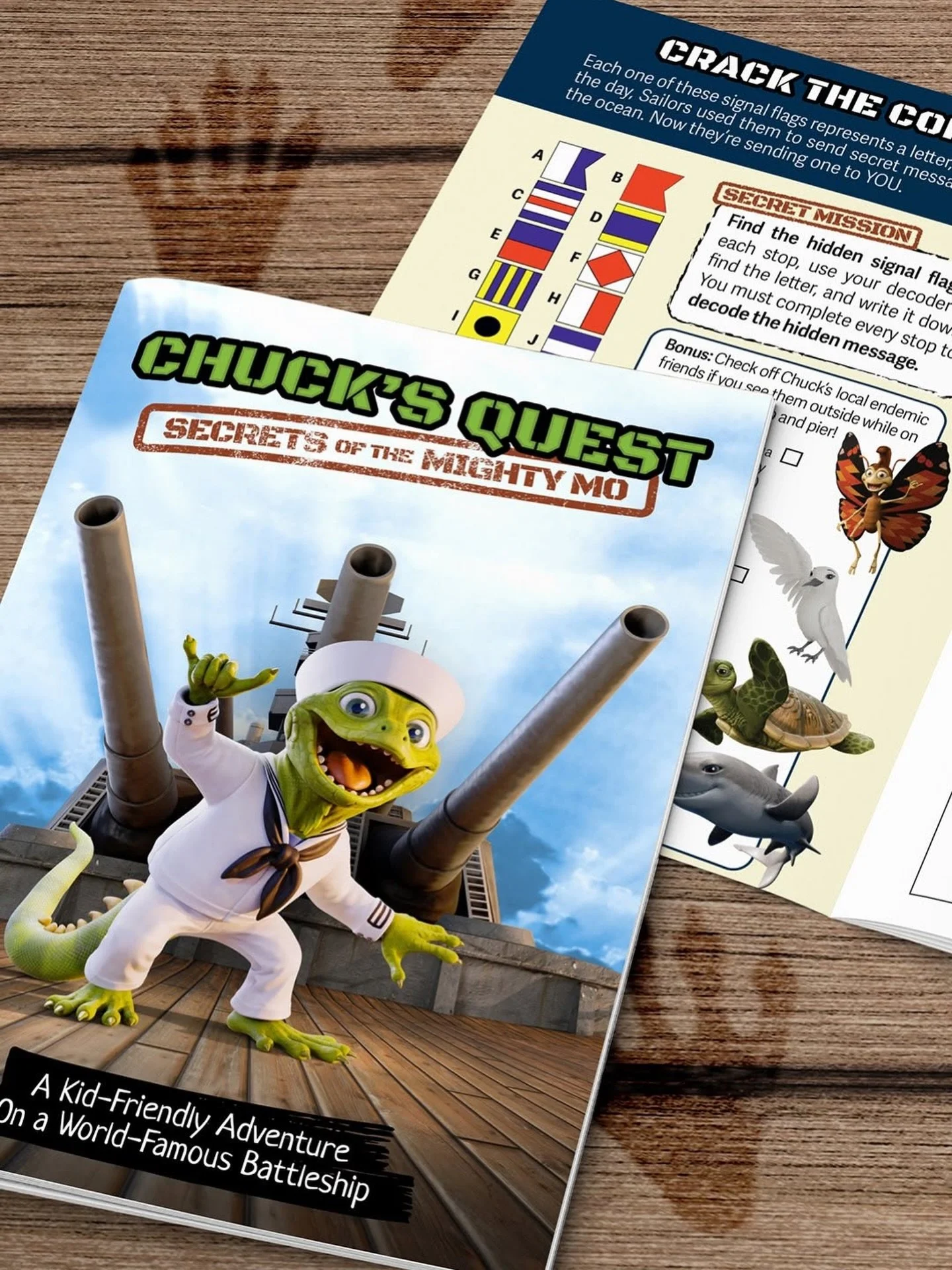 @chucktheiguana 

Little learners, it&rsquo;s your time to shine!

Join Chuck&rsquo;s Quest: Secrets of the Mighty Mo, a self-guided scavenger hunt aboard the Battleship Missouri. Get to know me and my favorite parts of the ship, decode signal flags,