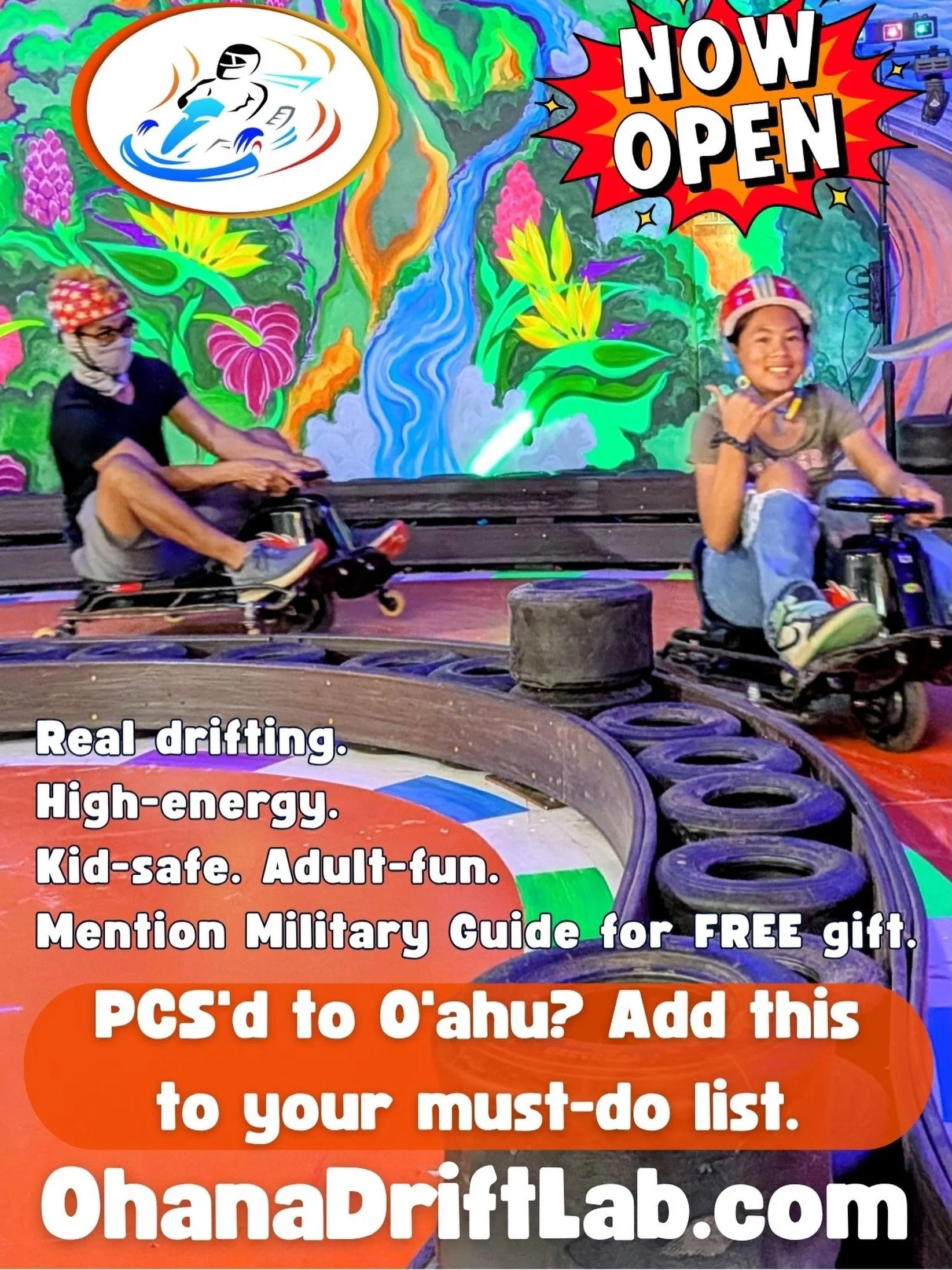 🏁 Ready to drift into your next adventure? 🏁 @ohanadriftlab 

Whether you&rsquo;re 3 or 63, the thrills are waiting at Oʻahu&rsquo;s only drift kart experience! Bring the whole ʻohana and test your skills on the track with real drifting, exciting t