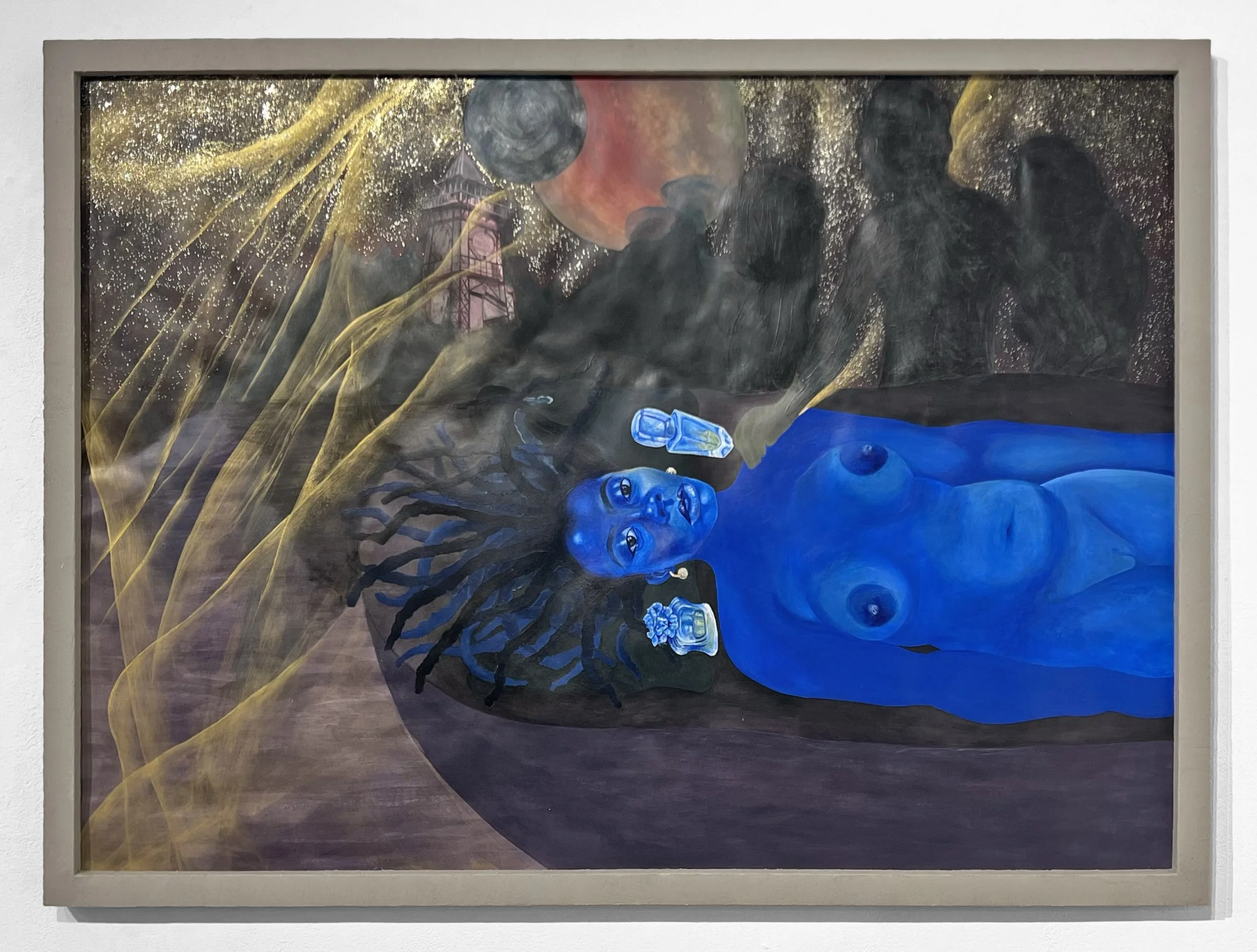 Time to Go is a painting by the contemporary artist, Atisha Fordyce.
Acrylic on Paper in Concrete Frame
57 x 42 in
2025
