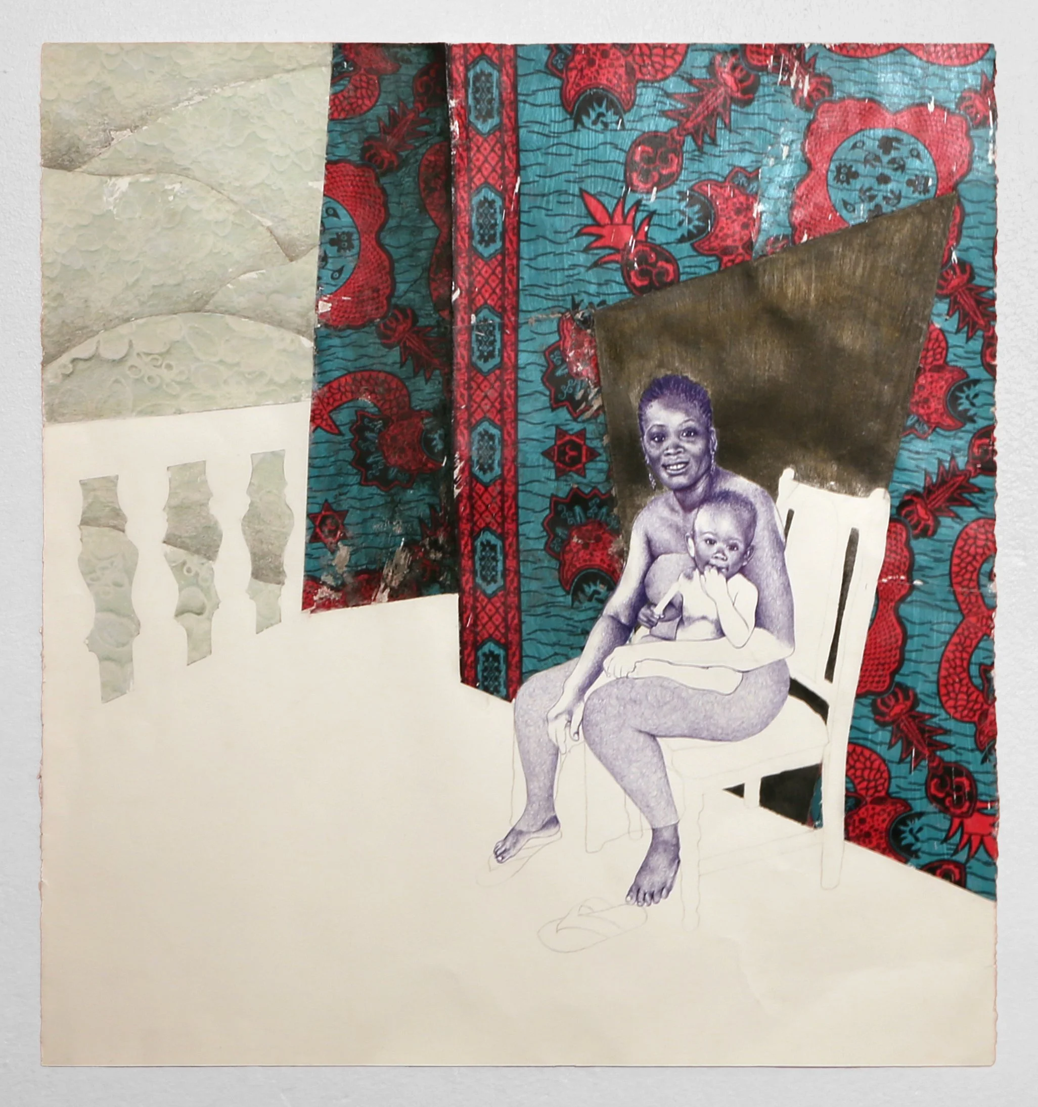 Nandi's Baby is a drawing by the contemporary artist, Atisha Fordyce.
Inkjet print, pencil, ballpoint pen on paper
24 x 22 in
2016