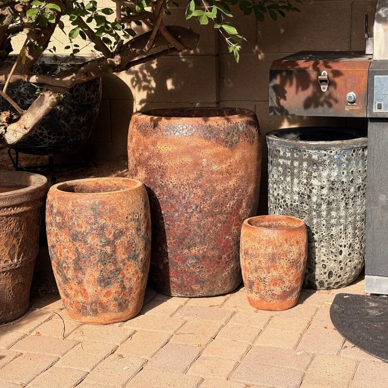 3pc Tall Rustic Atlantis set - $575  // 11" - $90  //  19" - $200  //  28" - $325